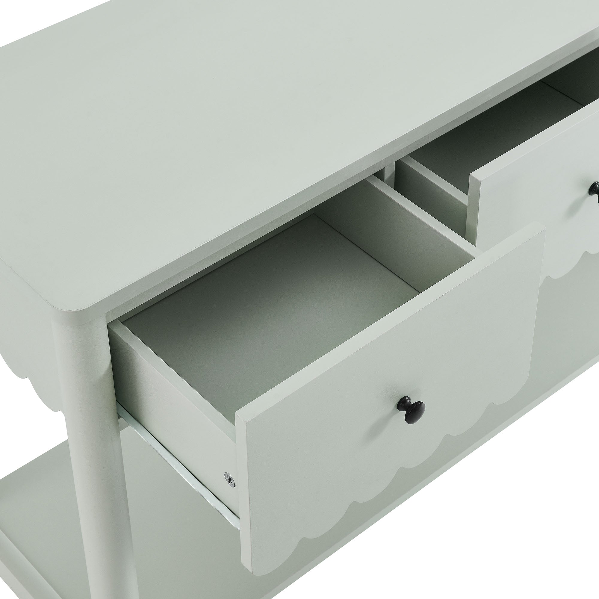 Modway Emmeline 3-Drawer Scalloped Console Table