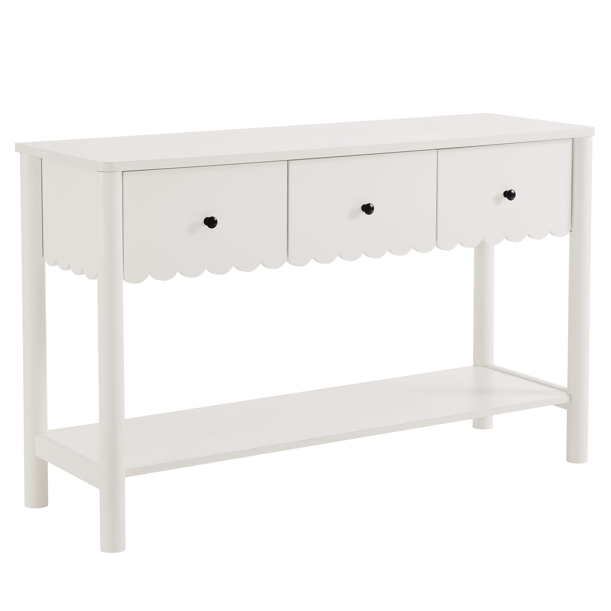 Modway Emmeline 3-Drawer Scalloped Console Table