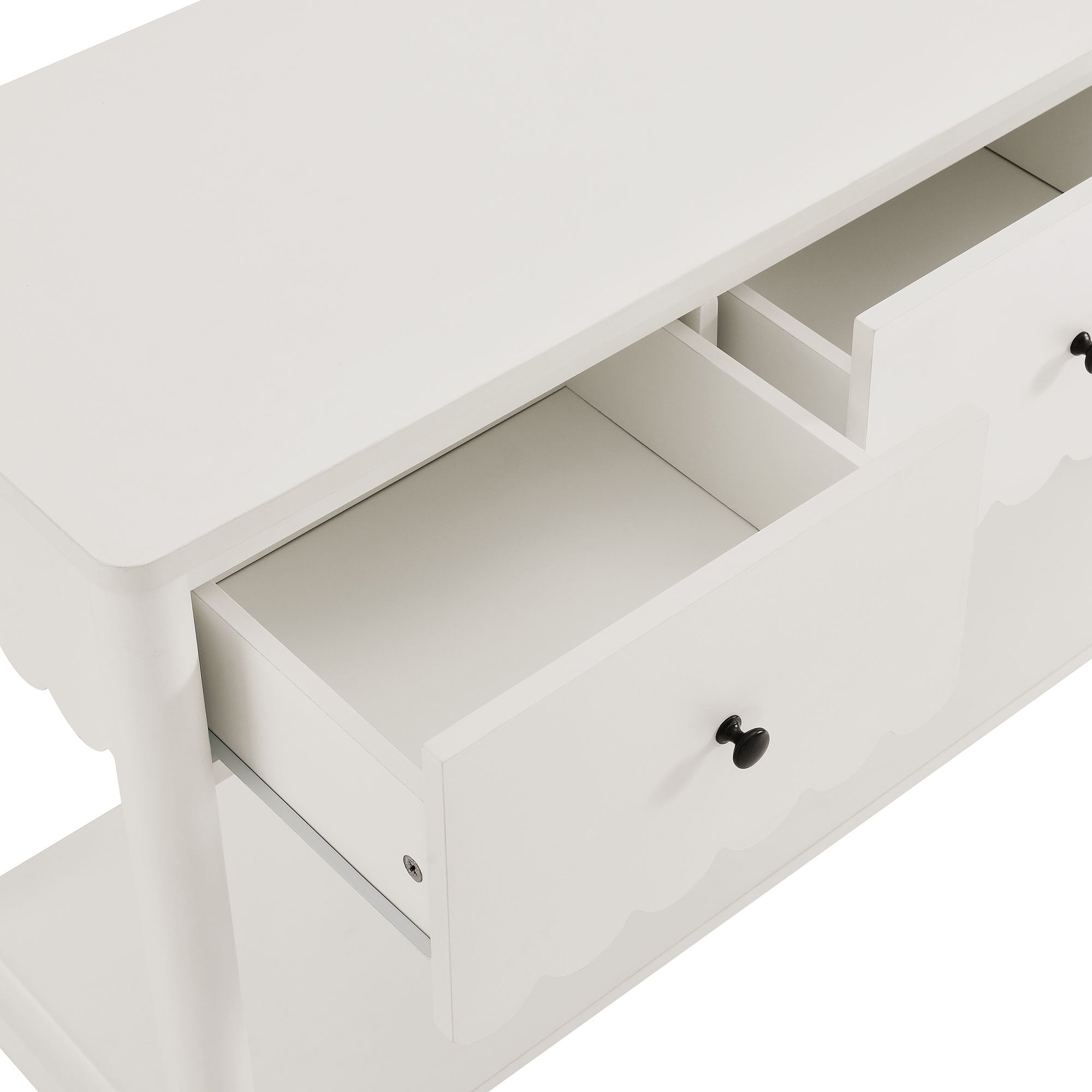 Modway Emmeline 3-Drawer Scalloped Console Table