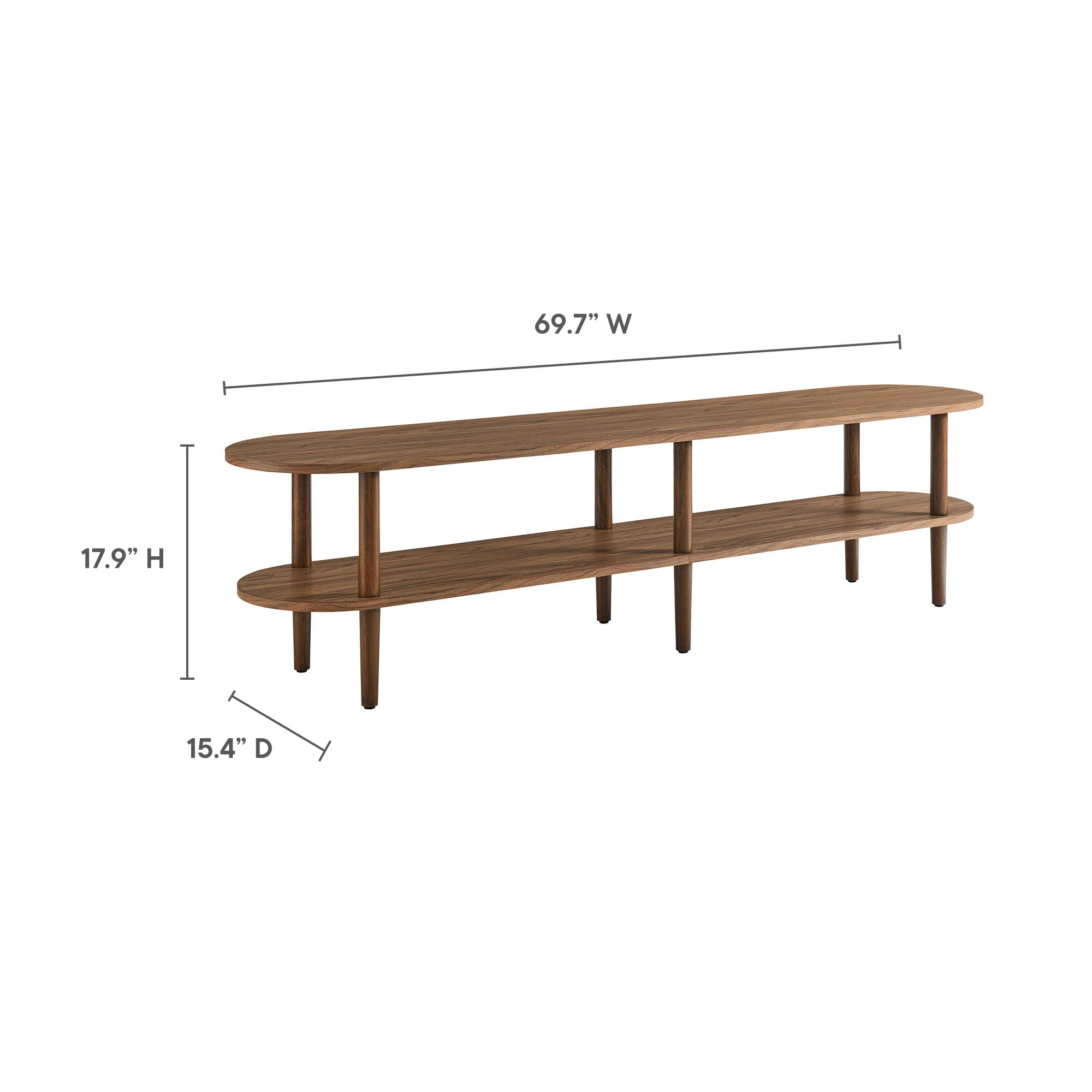 Modway Torus Oval Wood TV Stand