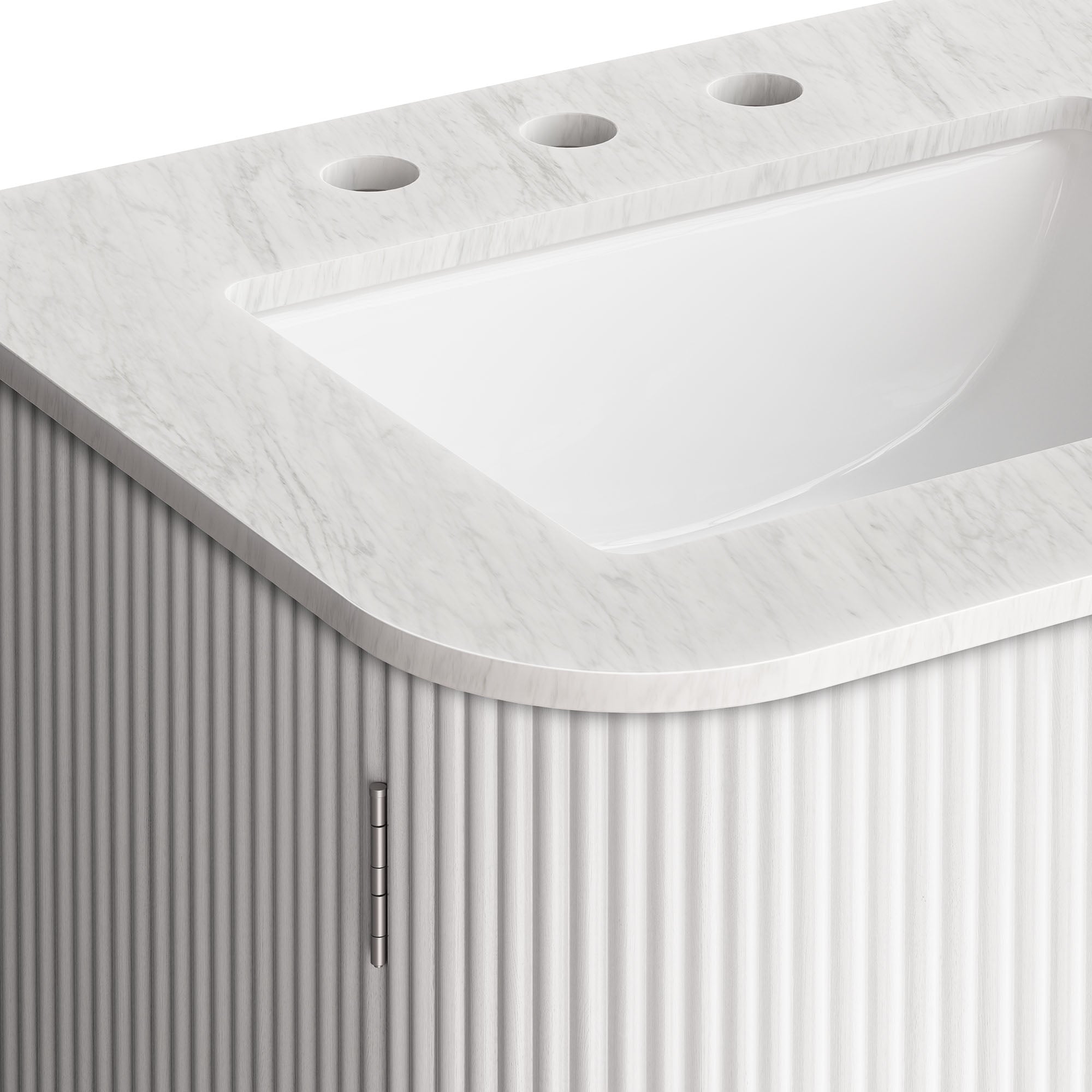 Modway Zia 24" Wall-Mount Bathroom Vanity with Marble Sink