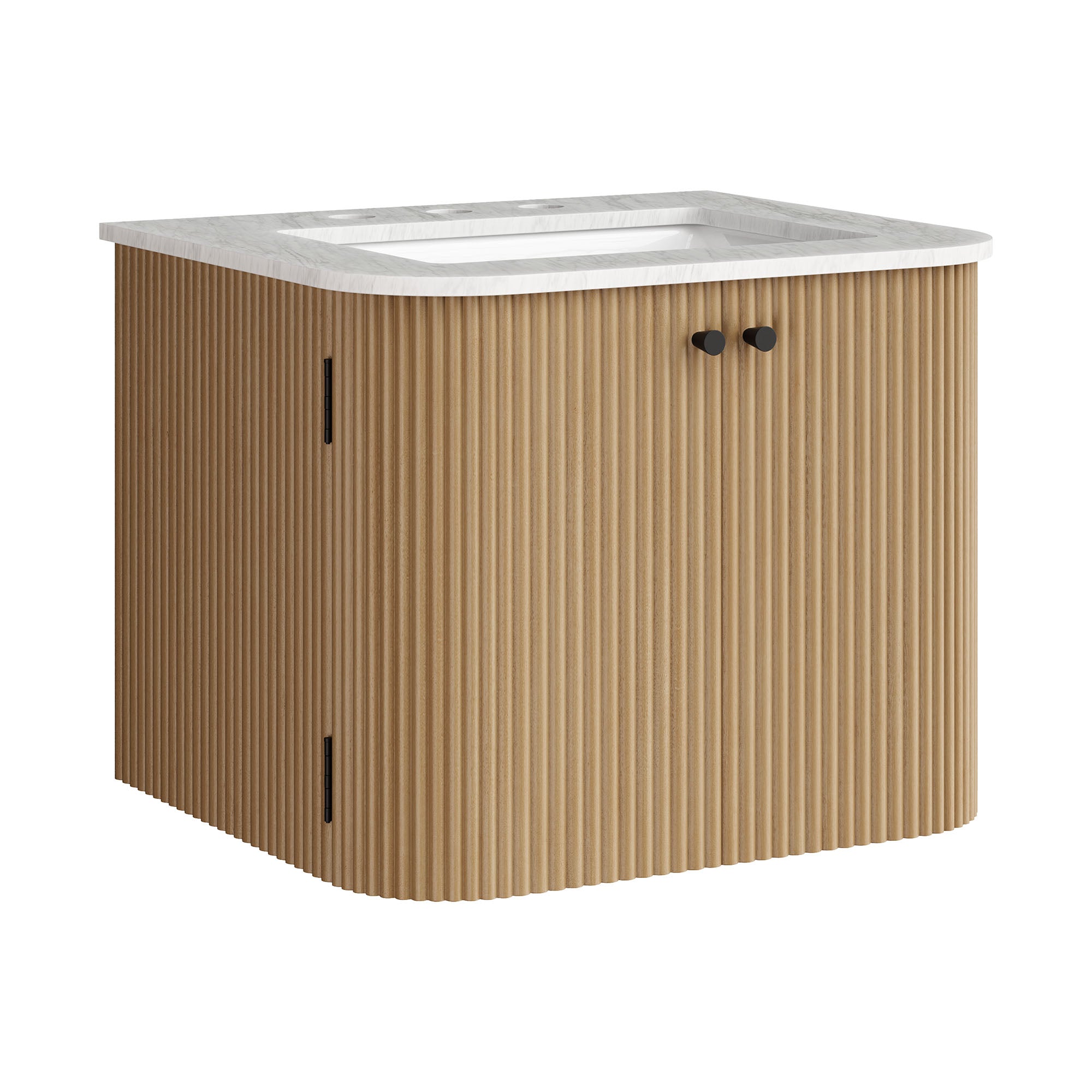 Modway Zia 24" Wall-Mount Bathroom Vanity with Marble Sink