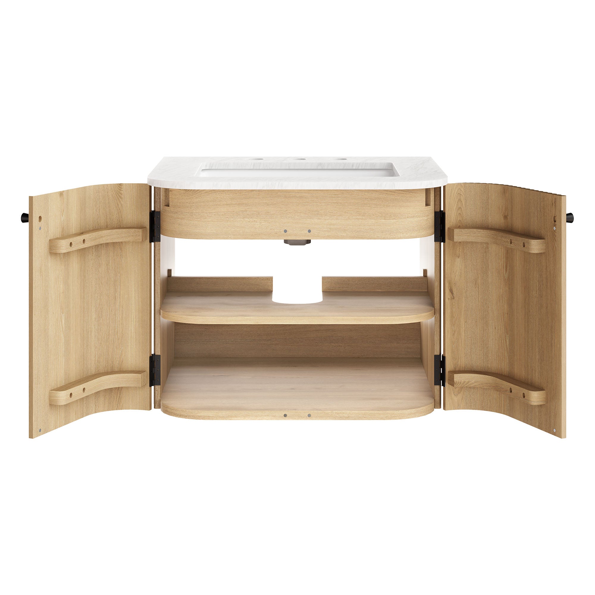 Modway Zia 24" Wall-Mount Bathroom Vanity with Marble Sink