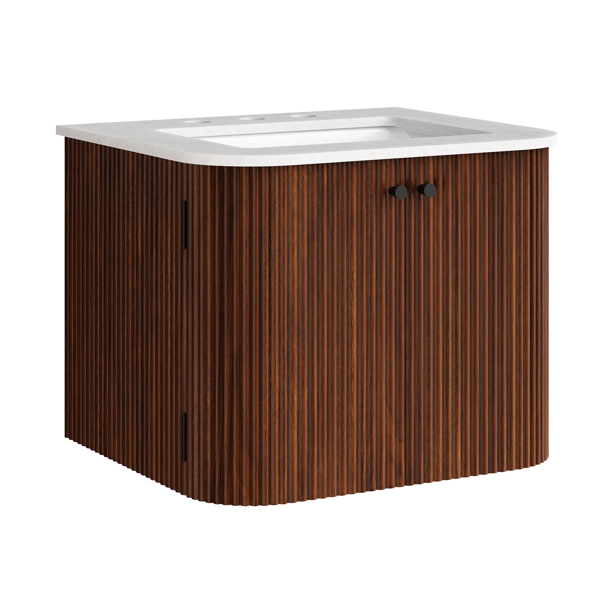 Modway Zia 24" Wall-Mount Bathroom Vanity with Marble Sink