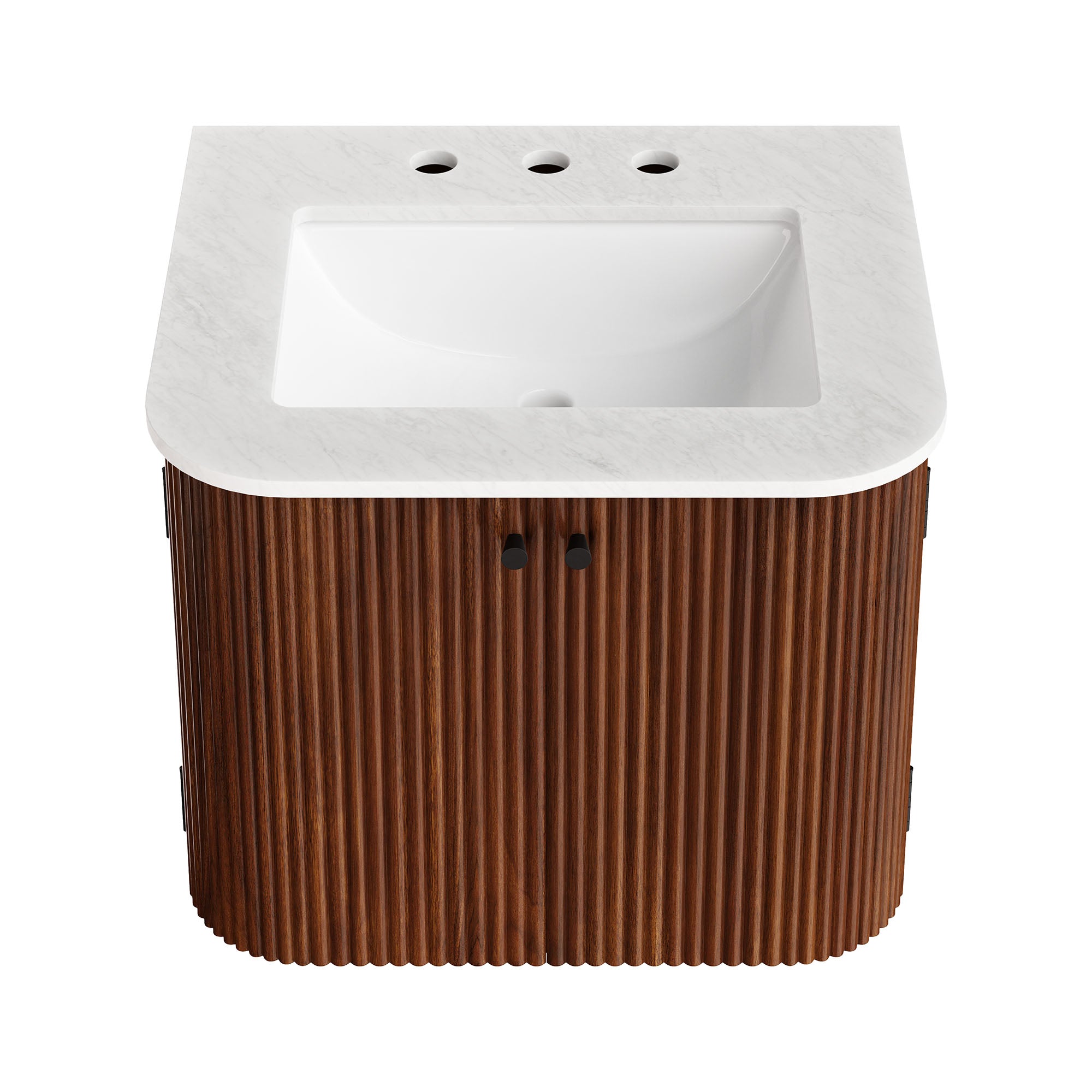 Modway Zia 24" Wall-Mount Bathroom Vanity with Marble Sink