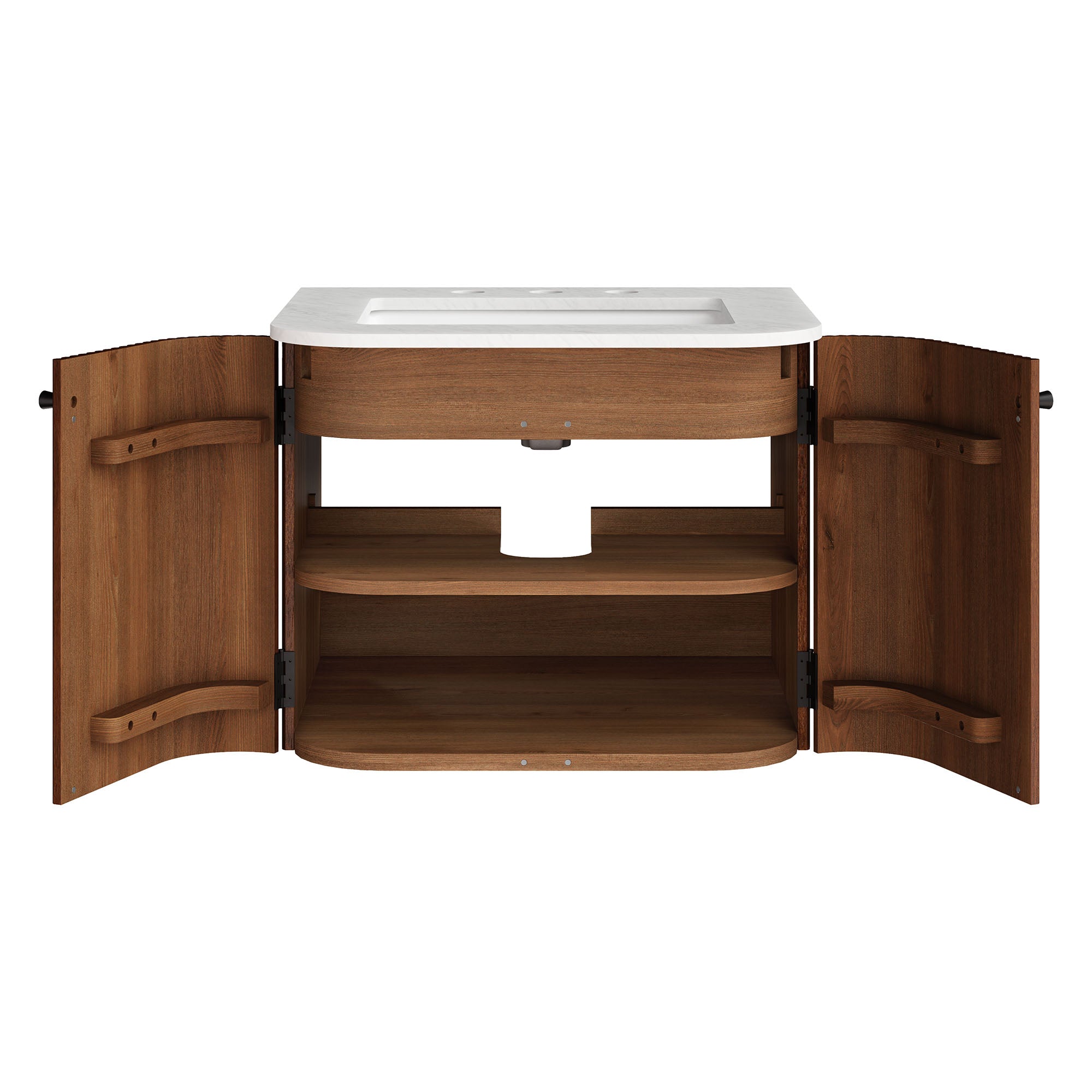 Modway Zia 24" Wall-Mount Bathroom Vanity with Marble Sink