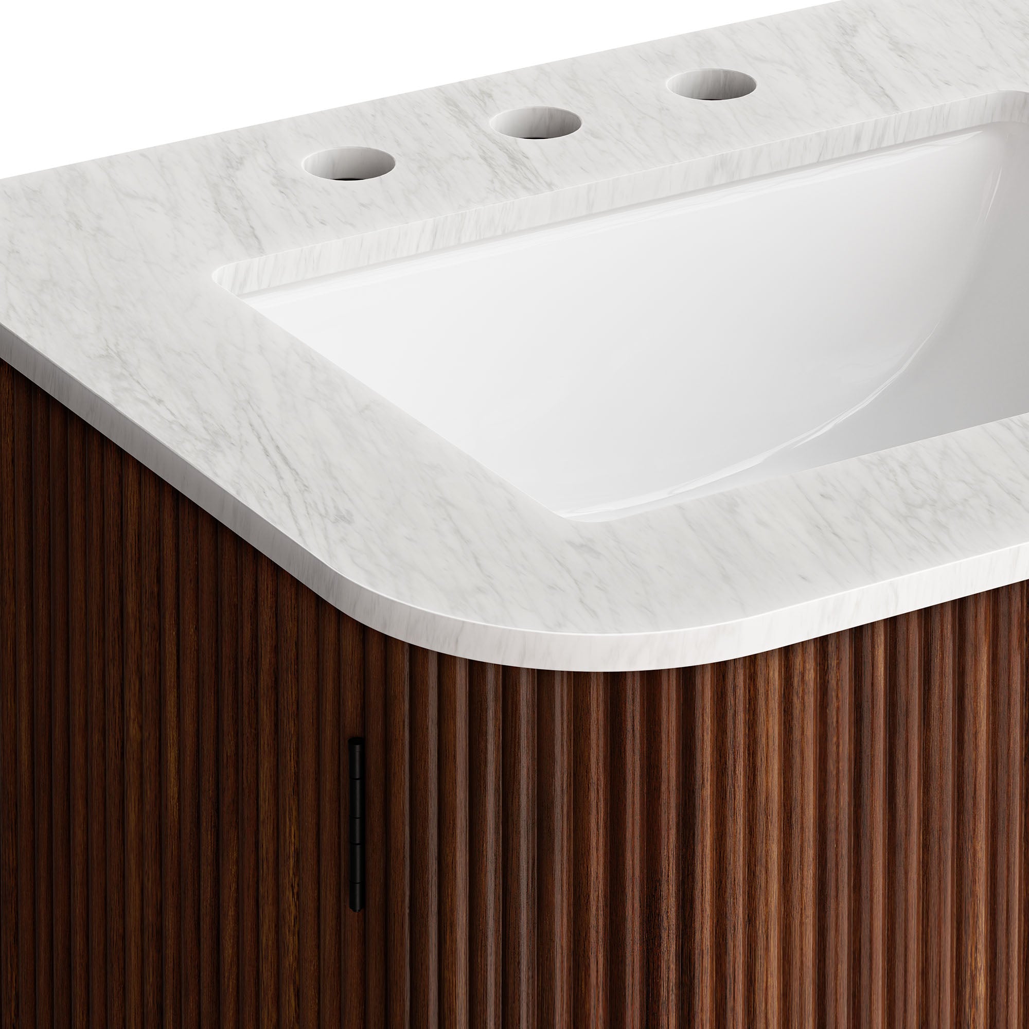 Modway Zia 24" Wall-Mount Bathroom Vanity with Marble Sink