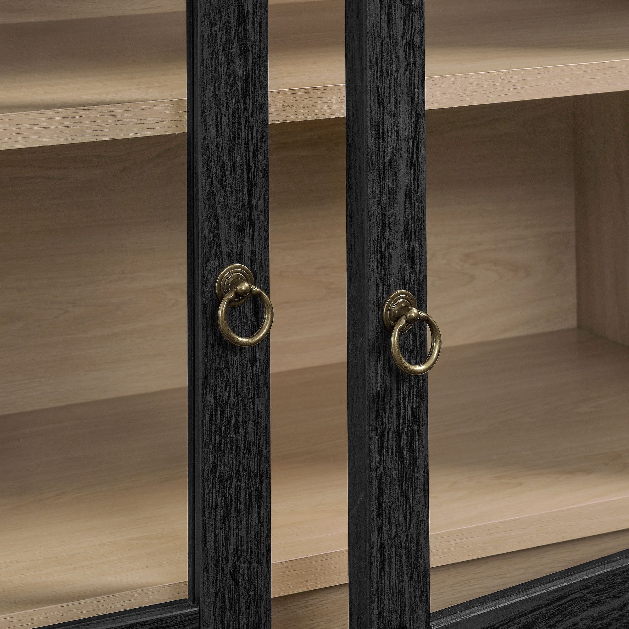 Nolan 74" Tall Wide Arched Storage Display Cabinet