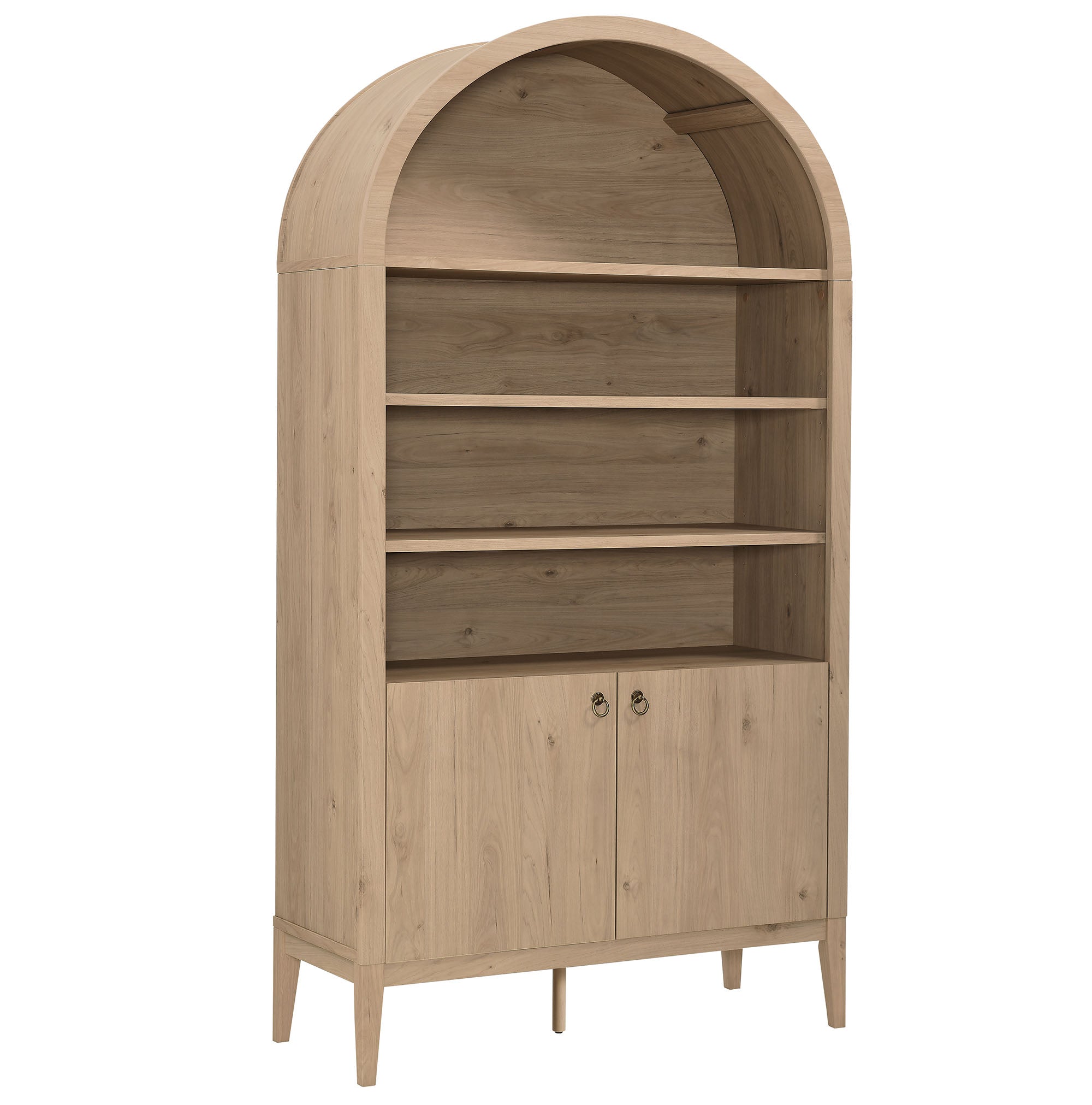 Modway Nolan 74" Tall Wide Arched Storage Display Cabinet Bookshelf