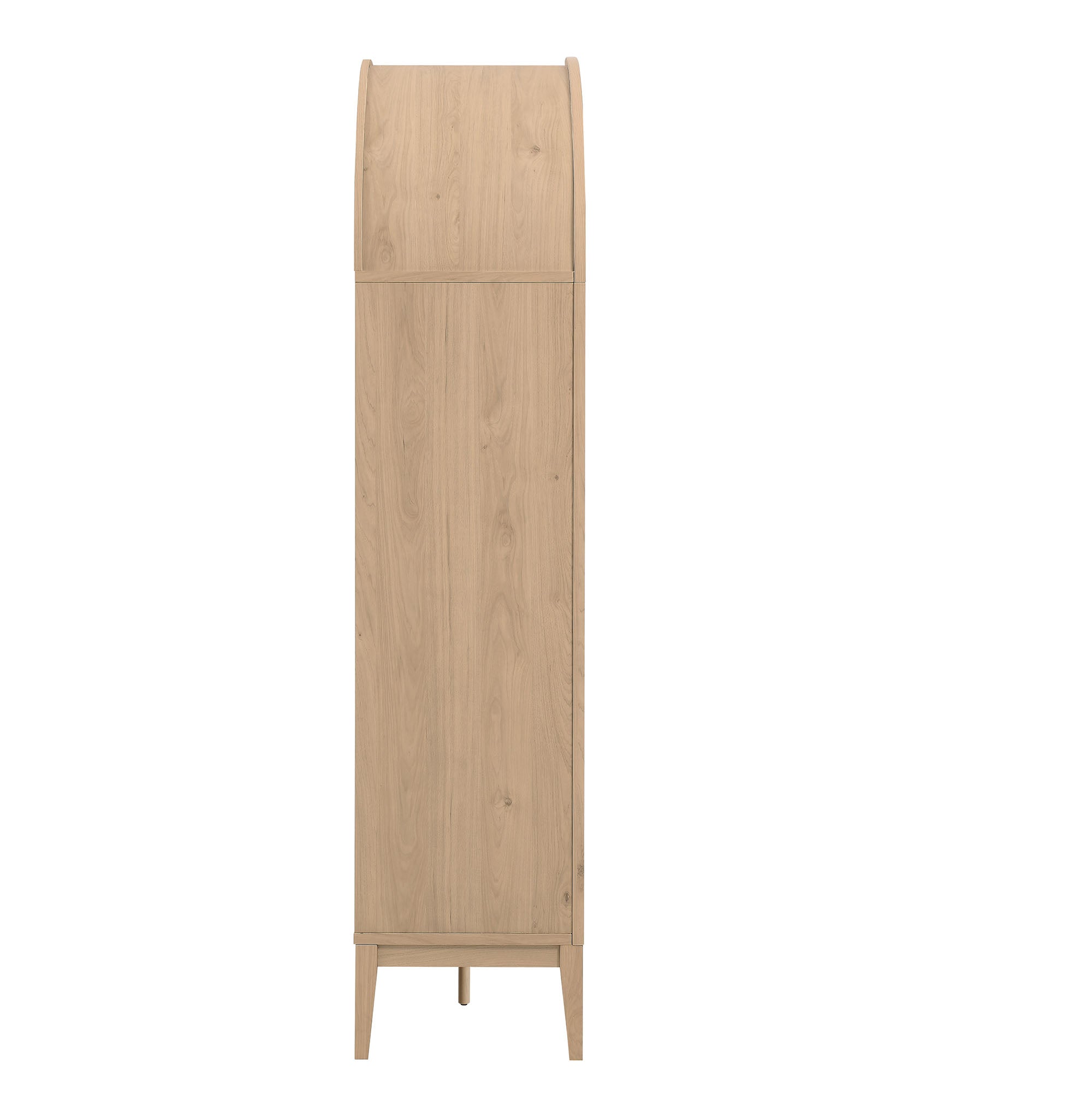 Modway Nolan 74" Tall Wide Arched Storage Display Cabinet Bookshelf