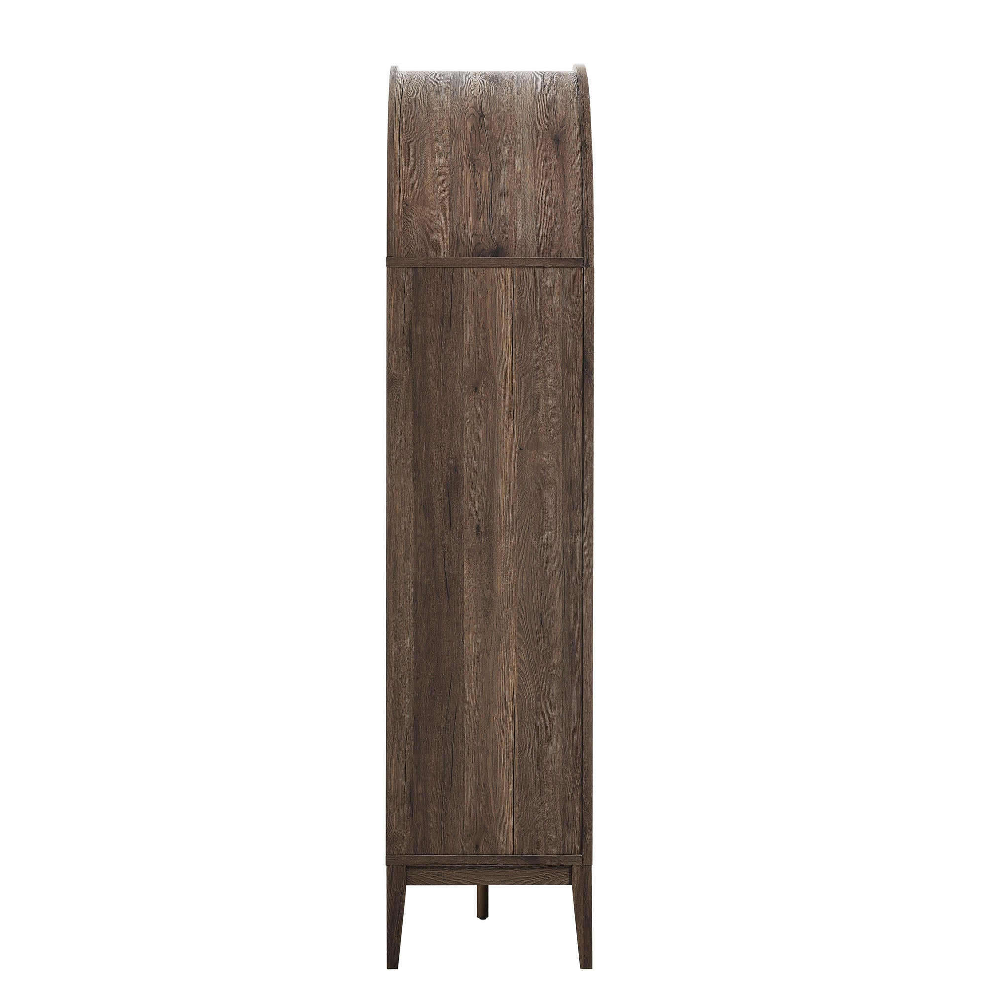 Modway Nolan 74" Tall Wide Arched Storage Display Cabinet Bookshelf