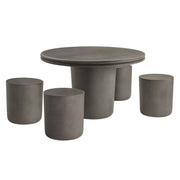 Modway Brion Indoor - Outdoor Patio Concrete 5 Piece Dining Table Set