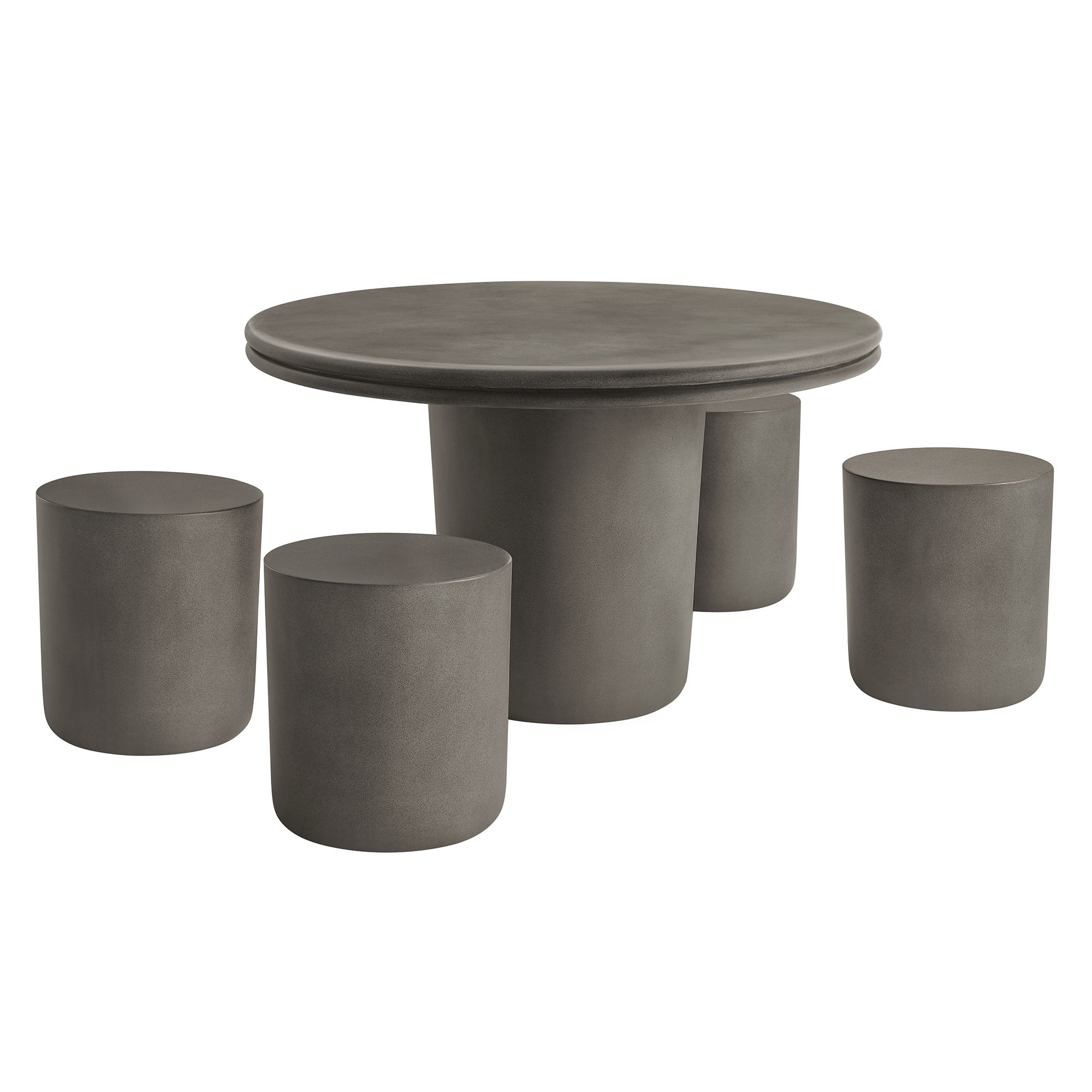 Modway Brion Indoor - Outdoor Patio Concrete 5 Piece Dining Table Set
