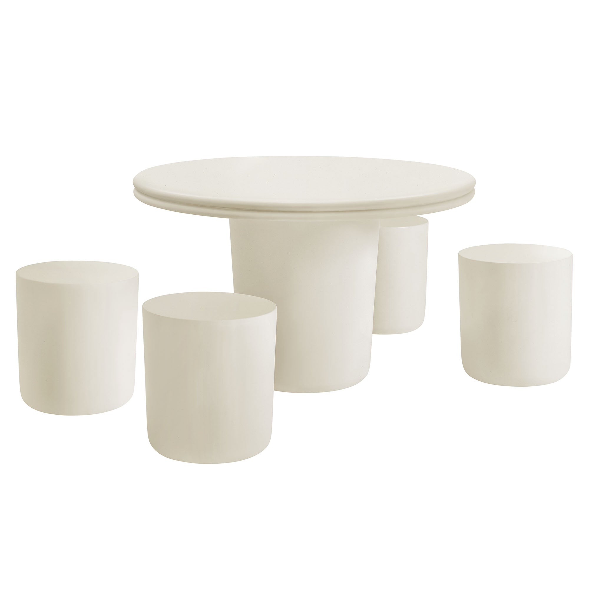 Modway Brion Indoor - Outdoor Patio Concrete 5 Piece Dining Table Set