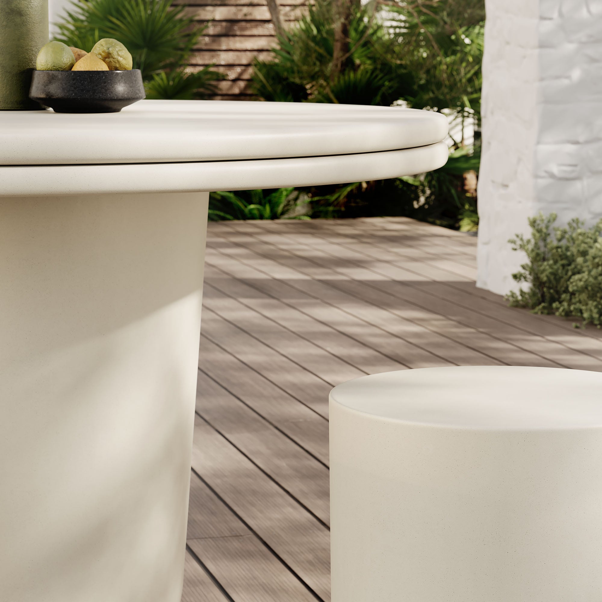 Modway Brion Indoor - Outdoor Patio Concrete 5 Piece Dining Table Set