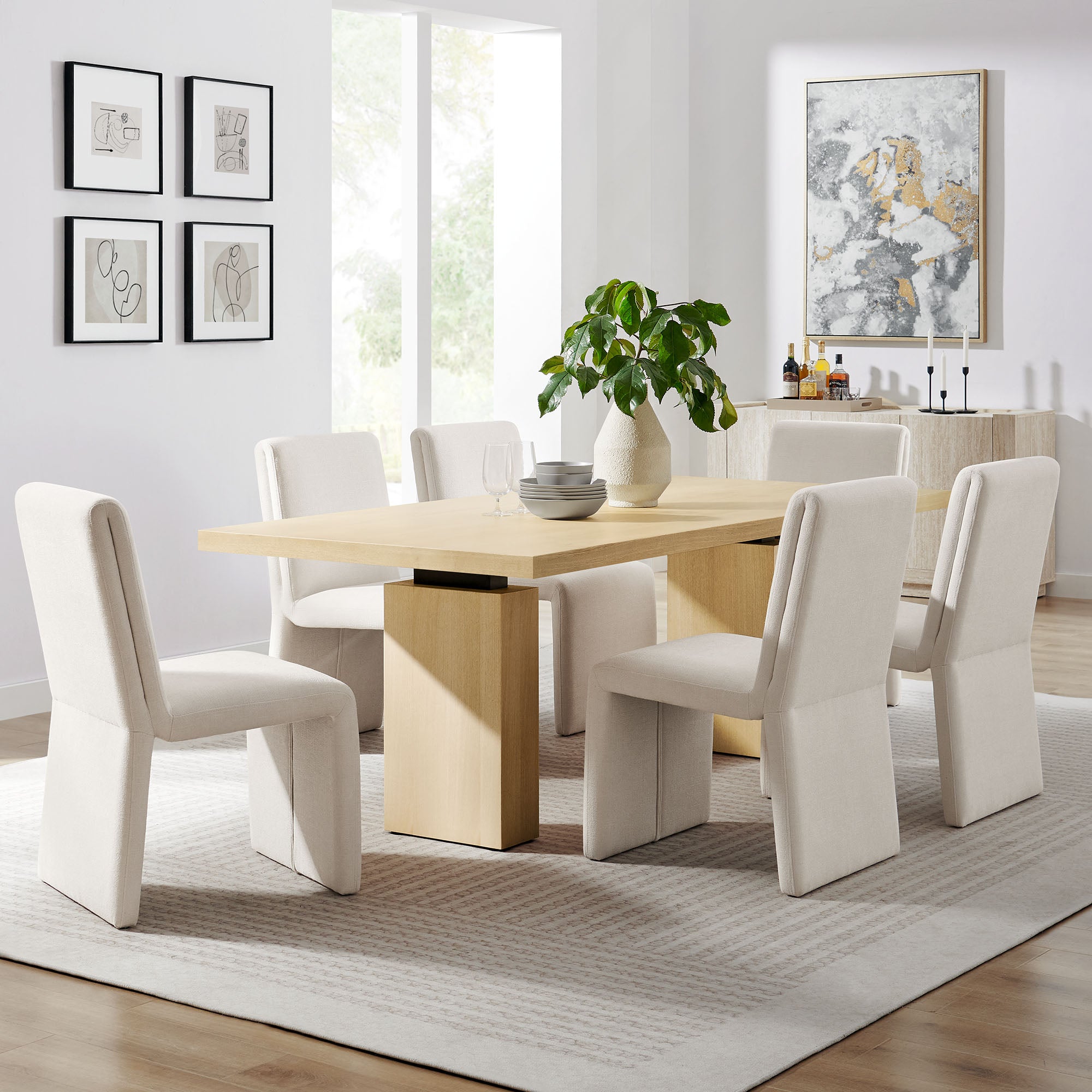 Modway Piston 82" Rectangular Wood Dining Table