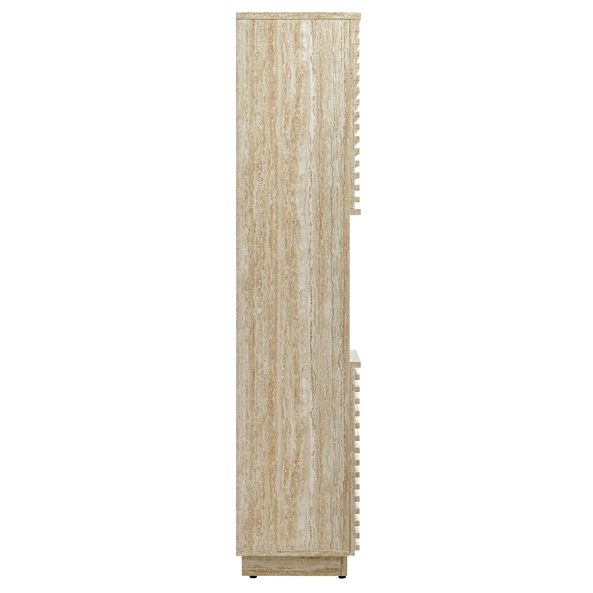 Modway Render Tall Narrow Faux Travertine Linen Storage Cabinet