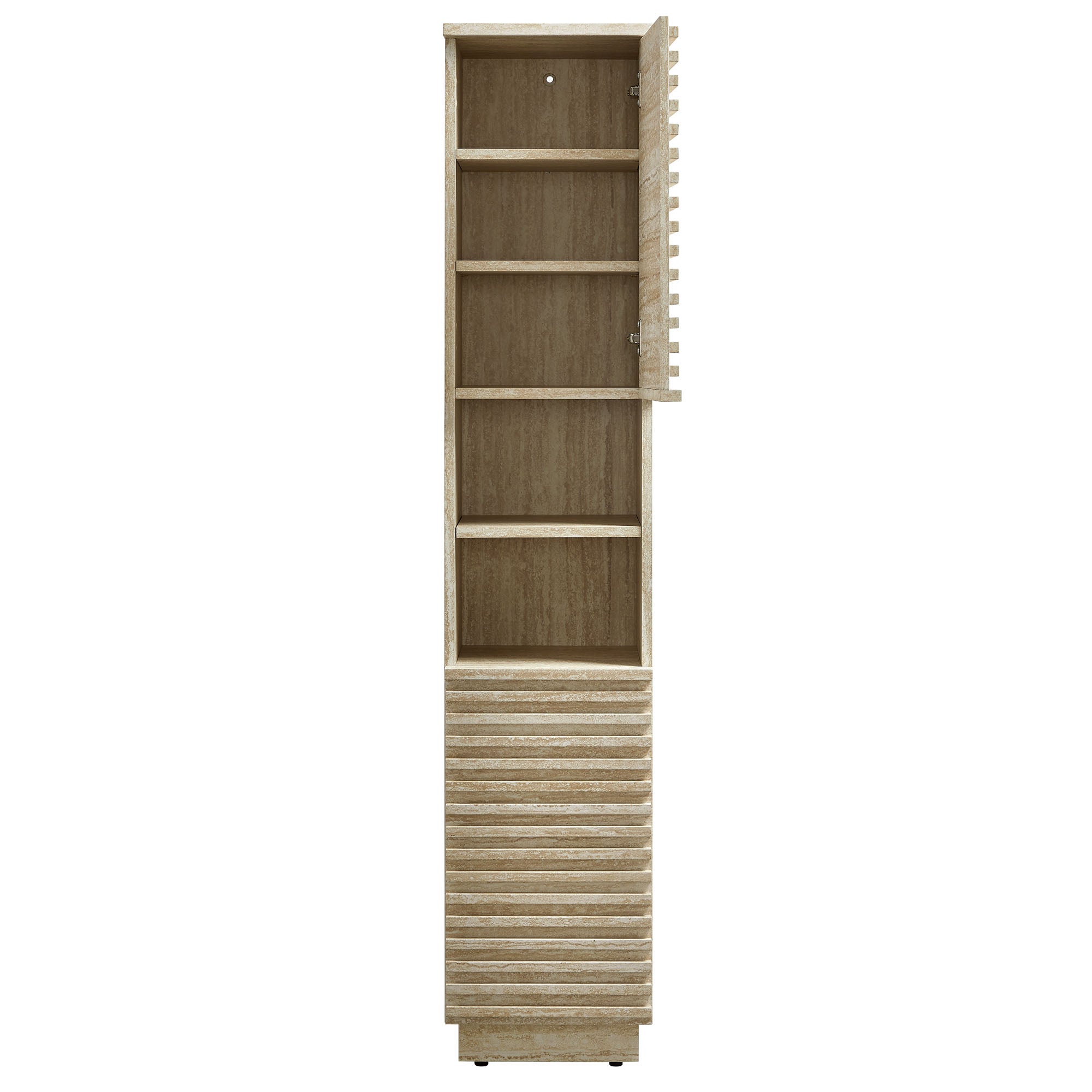 Modway Render Tall Narrow Faux Travertine Linen Storage Cabinet