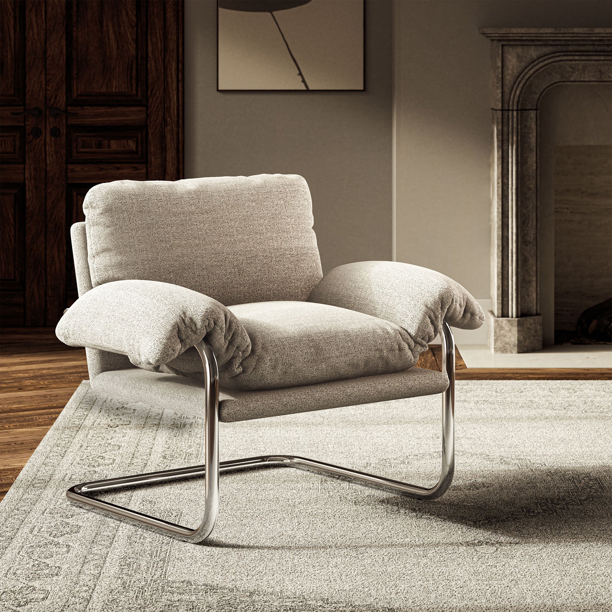 Modway Ansel Boucle Fabric Accent Chair