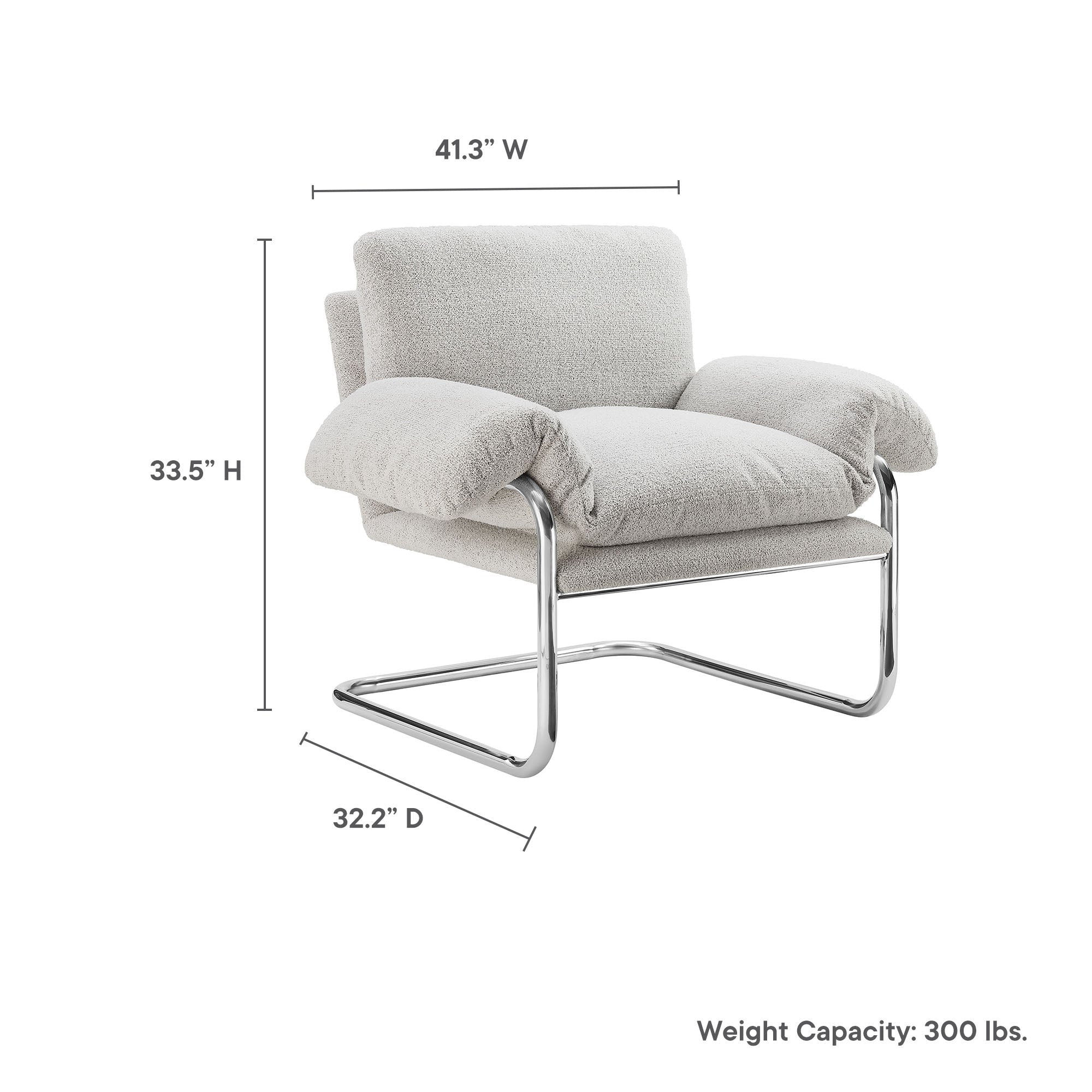Modway Ansel Boucle Fabric Accent Chair