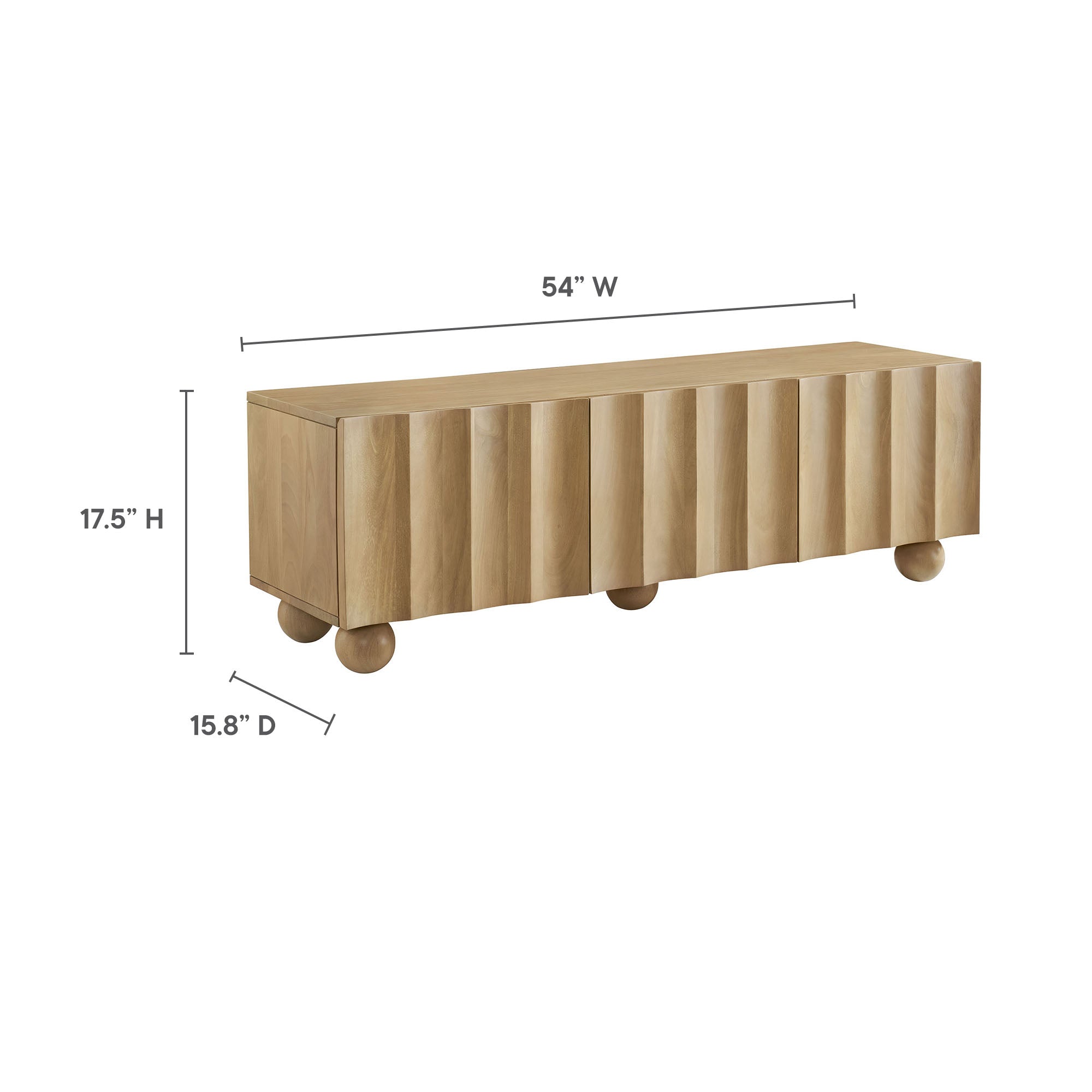 Modway Sorren Scalloped 54" Wood TV Stand