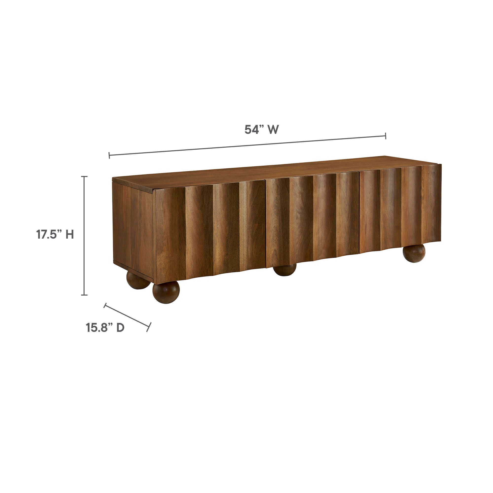 Modway Sorren Scalloped 54" Wood TV Stand