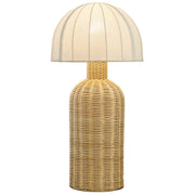Santo Rattan Table Lamp With Dome Shade