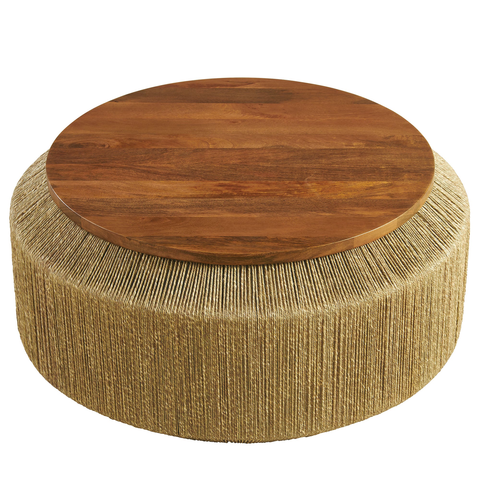 Modway Maris Seagrass and Wood Coffee Table