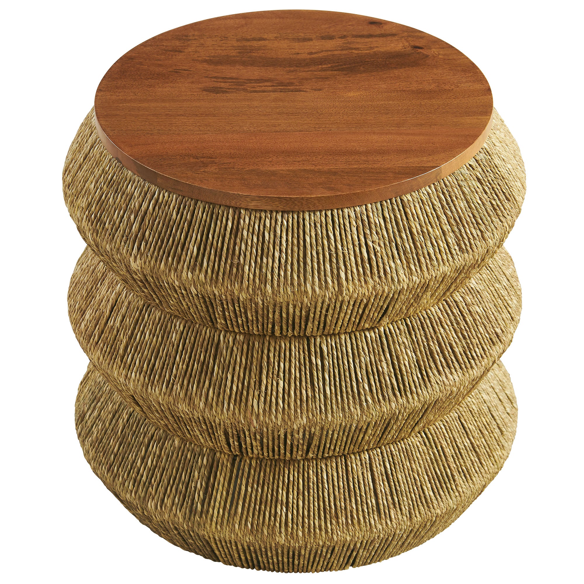 Modway Maris Seagrass and Wood End Table