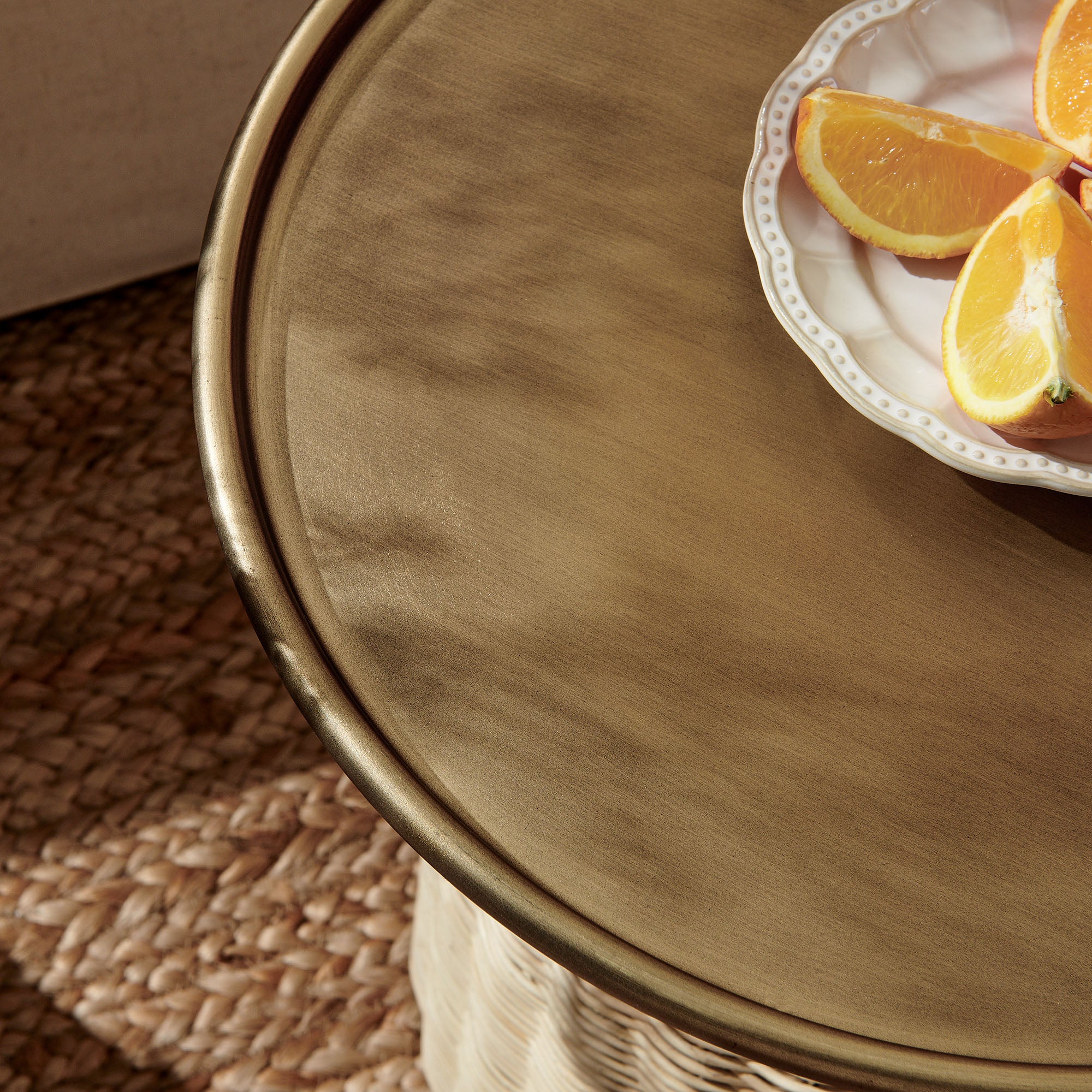 Modway Lazaro Round Rattan Side Table