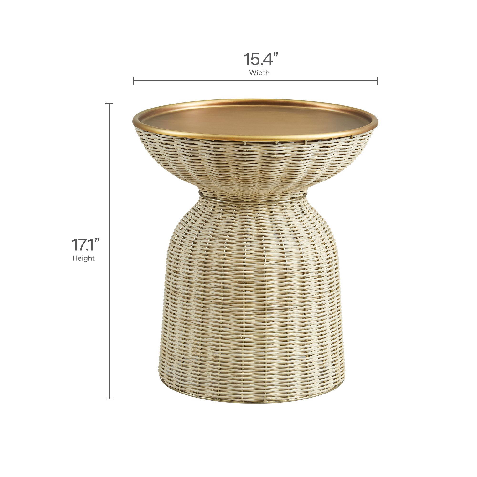 Modway Lazaro Round Rattan Side Table