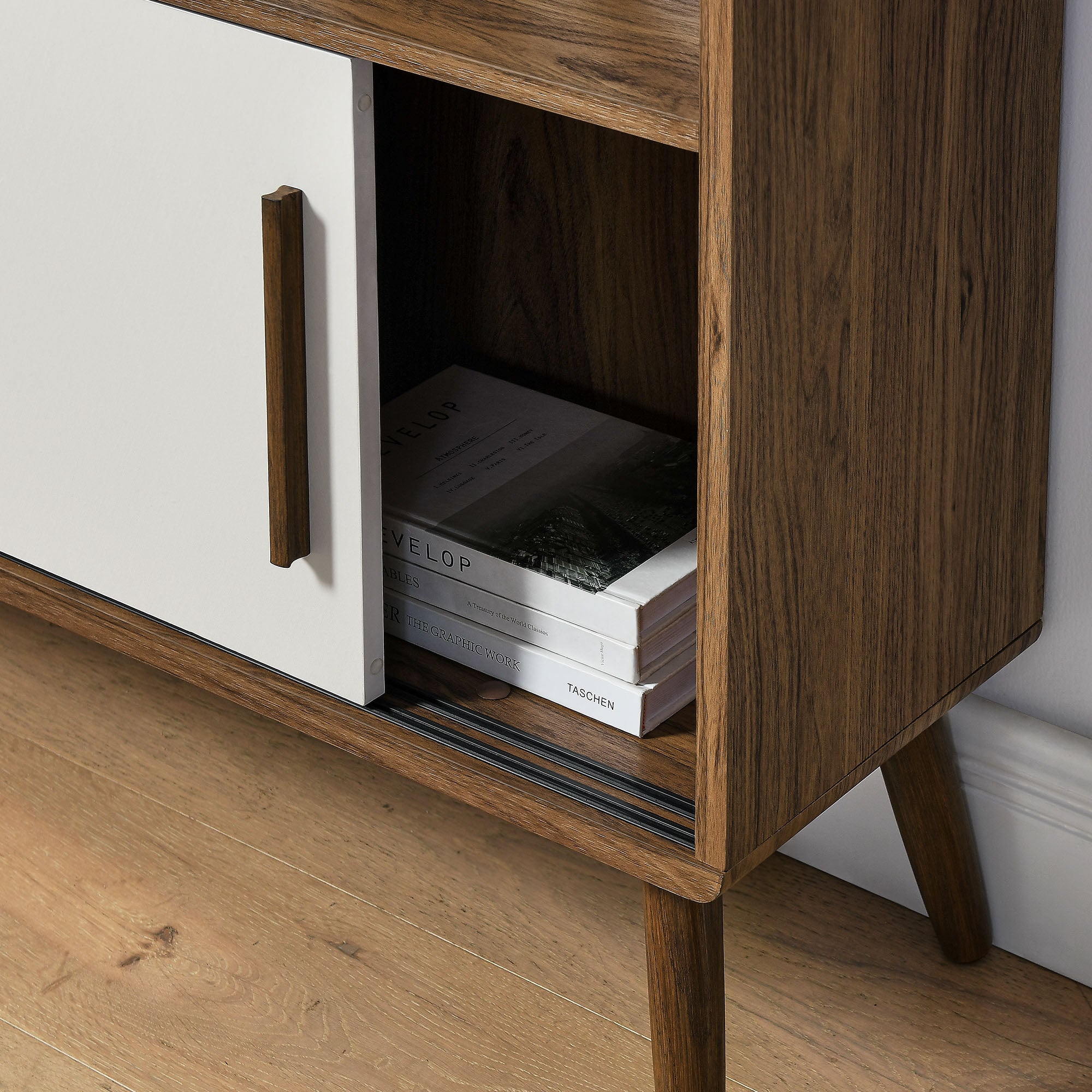 Modway Transmit 45" Bookcase with Sliding Doors