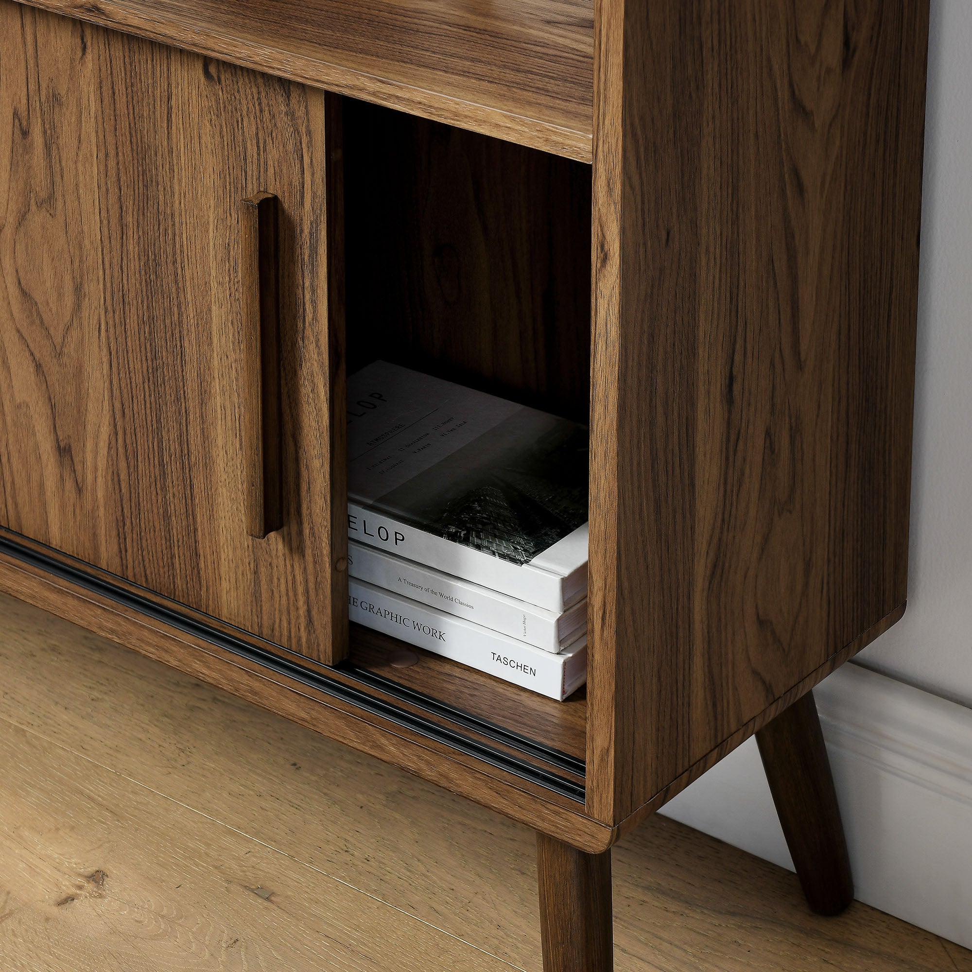 Modway Transmit 45" Bookcase with Sliding Doors
