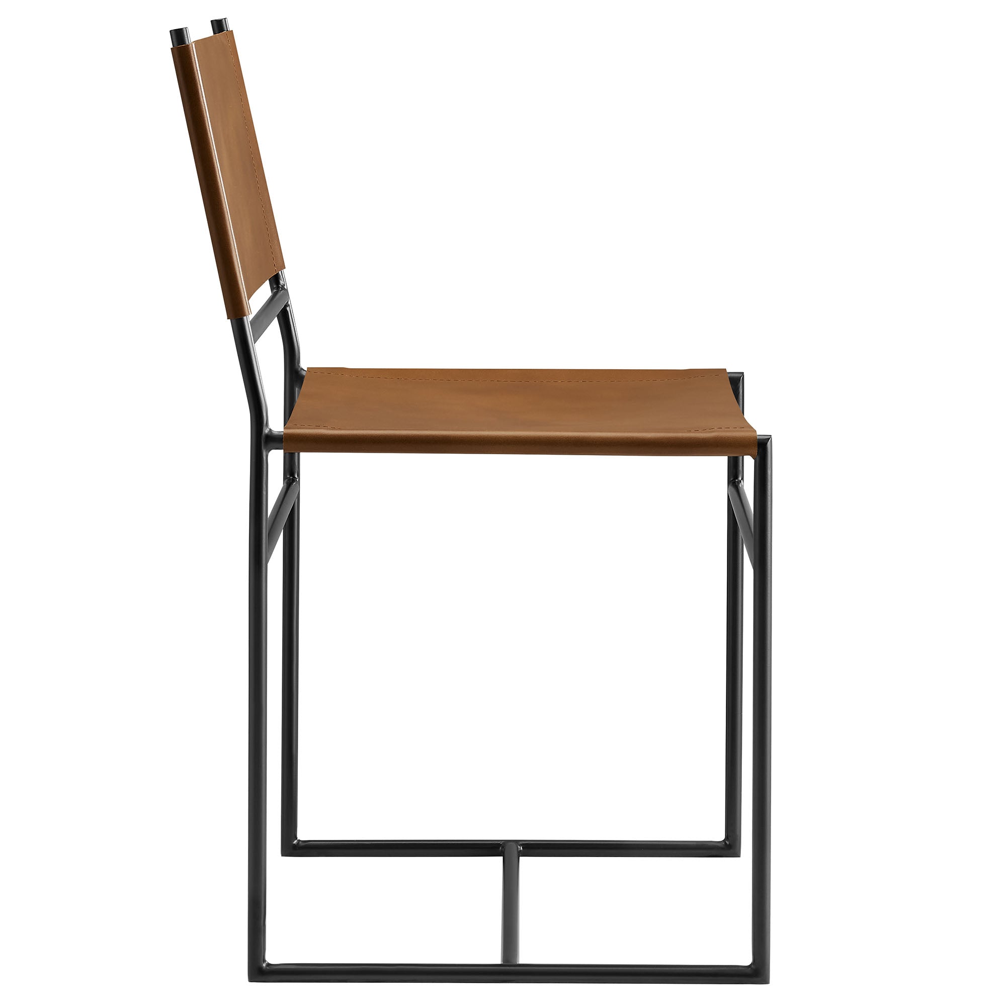 Modway Thatcher Leather and Metal Dining Chair