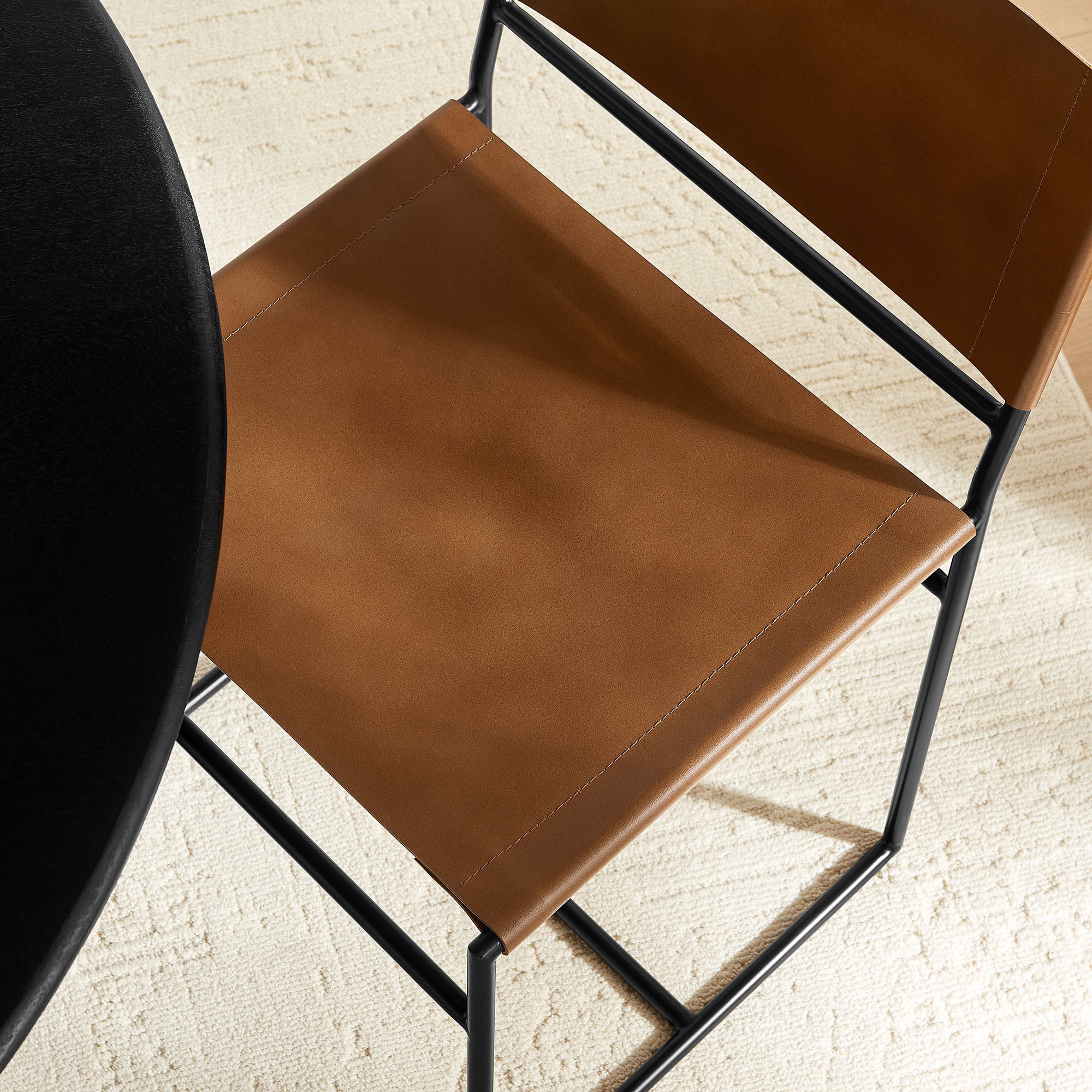 Modway Thatcher Leather and Metal Dining Chair