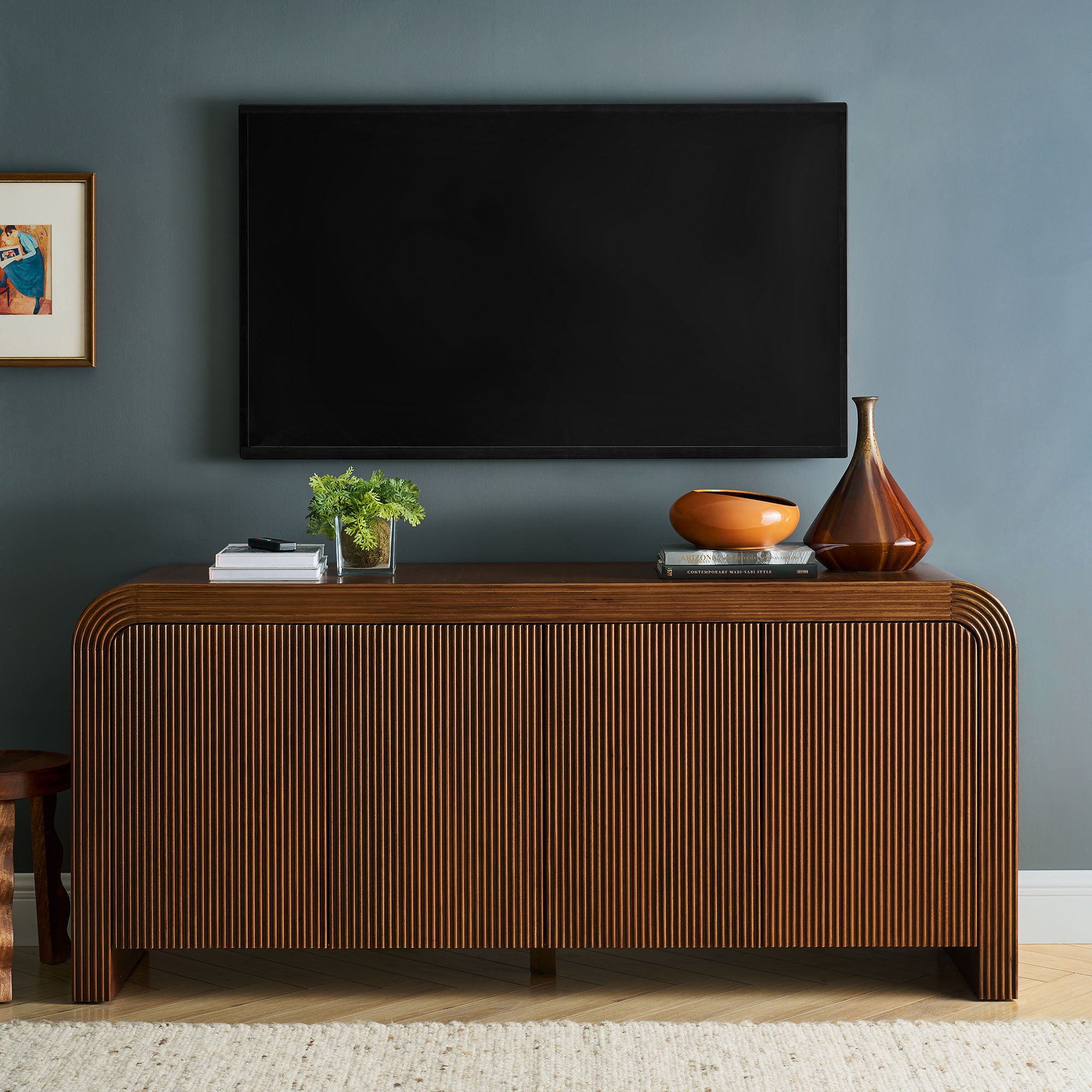 Modway Waterflute 70" Fluted Sideboard Cabinet