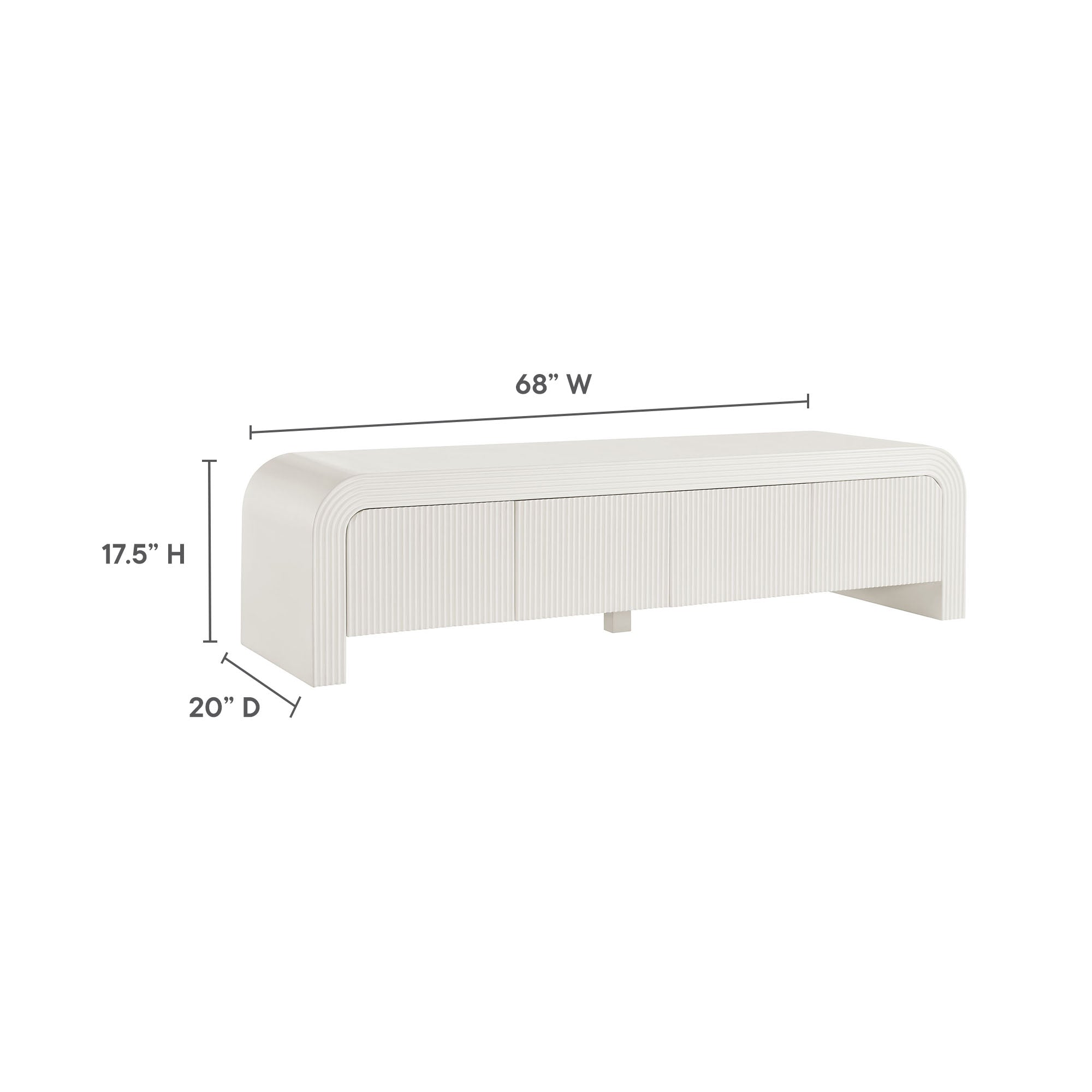 Modway Waterflute 68" Fluted TV Stand