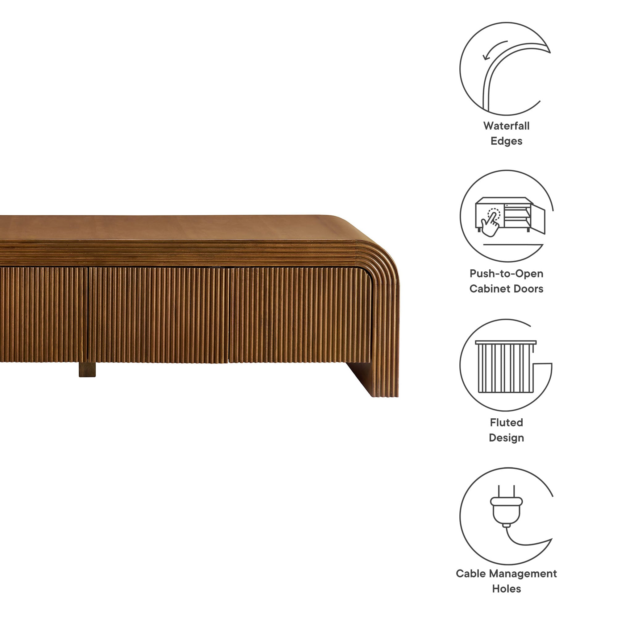 Modway Waterflute 68" Fluted TV Stand