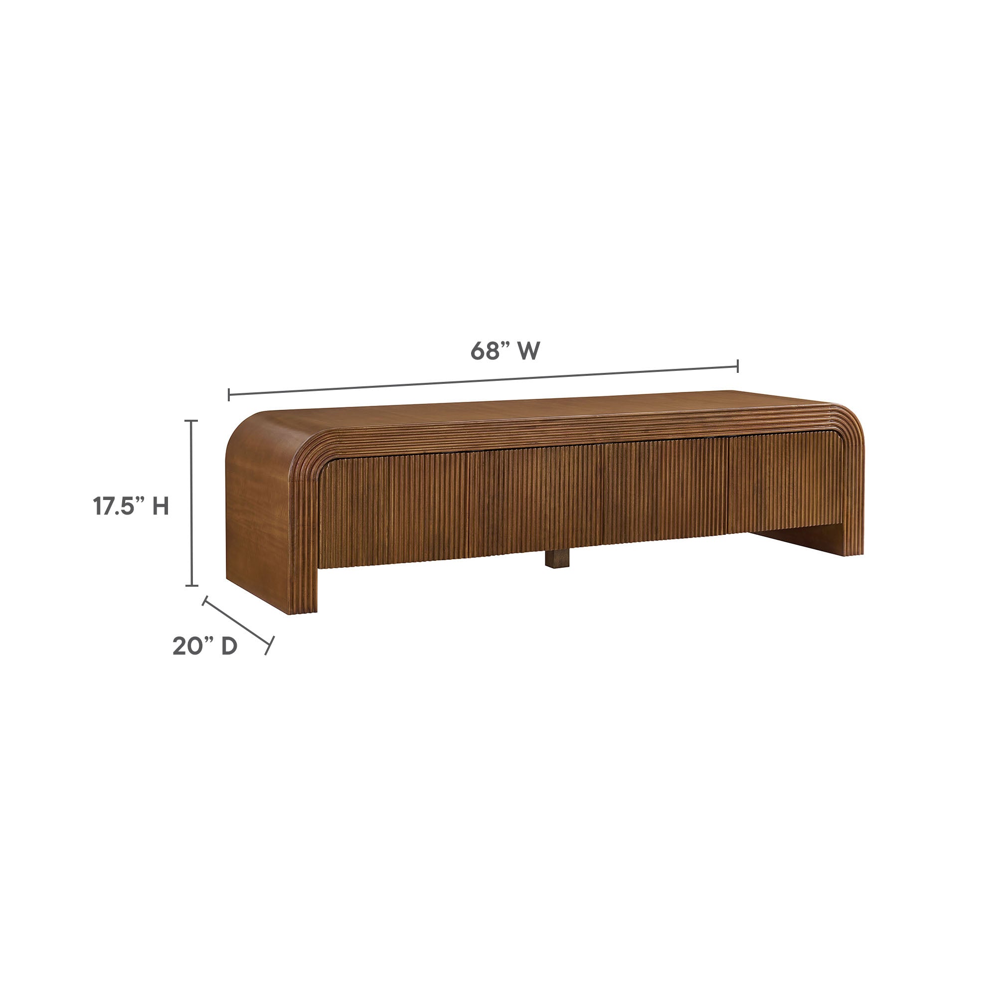 Modway Waterflute 68" Fluted TV Stand