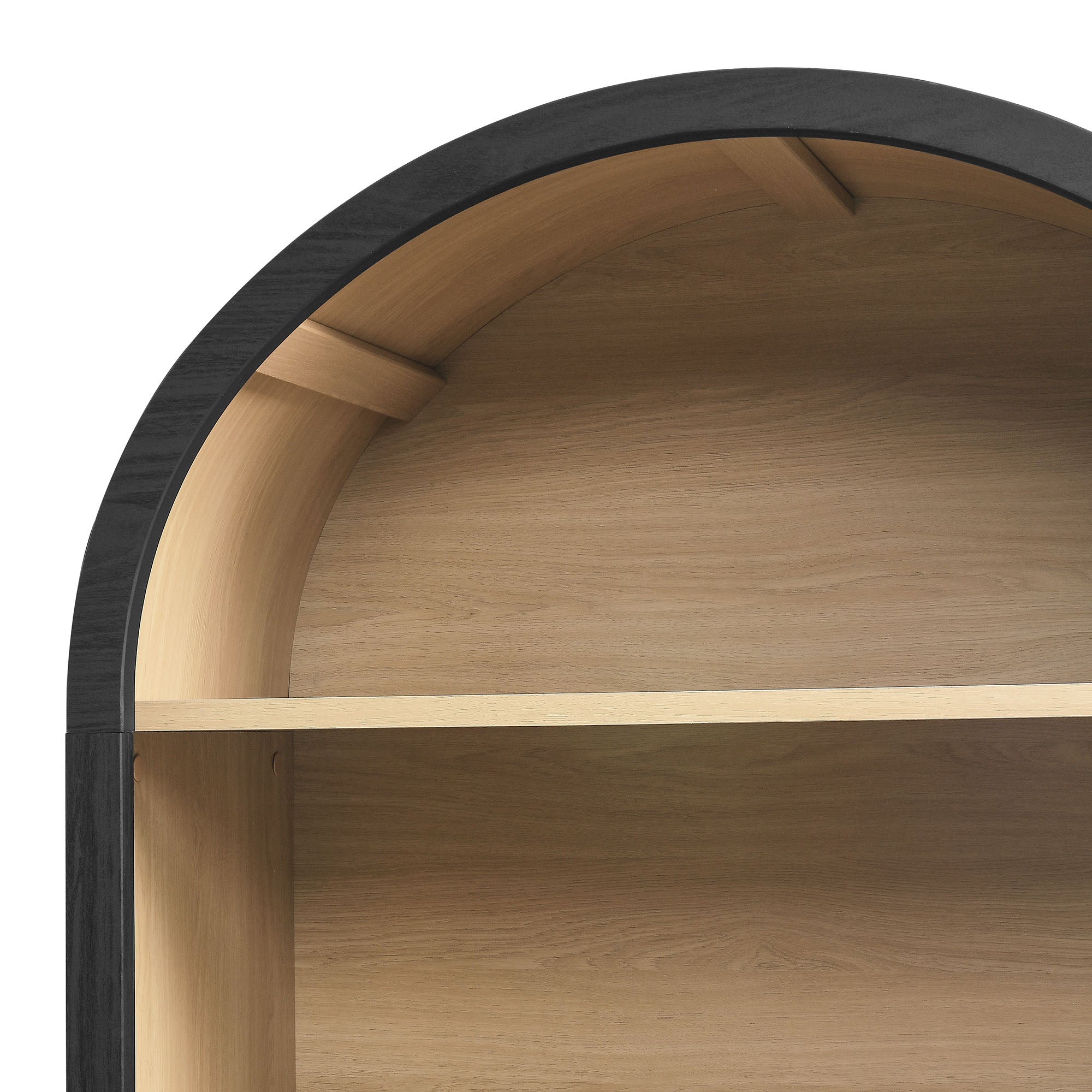 Modway Evie Arched Wide Bookcase Display Cabinet