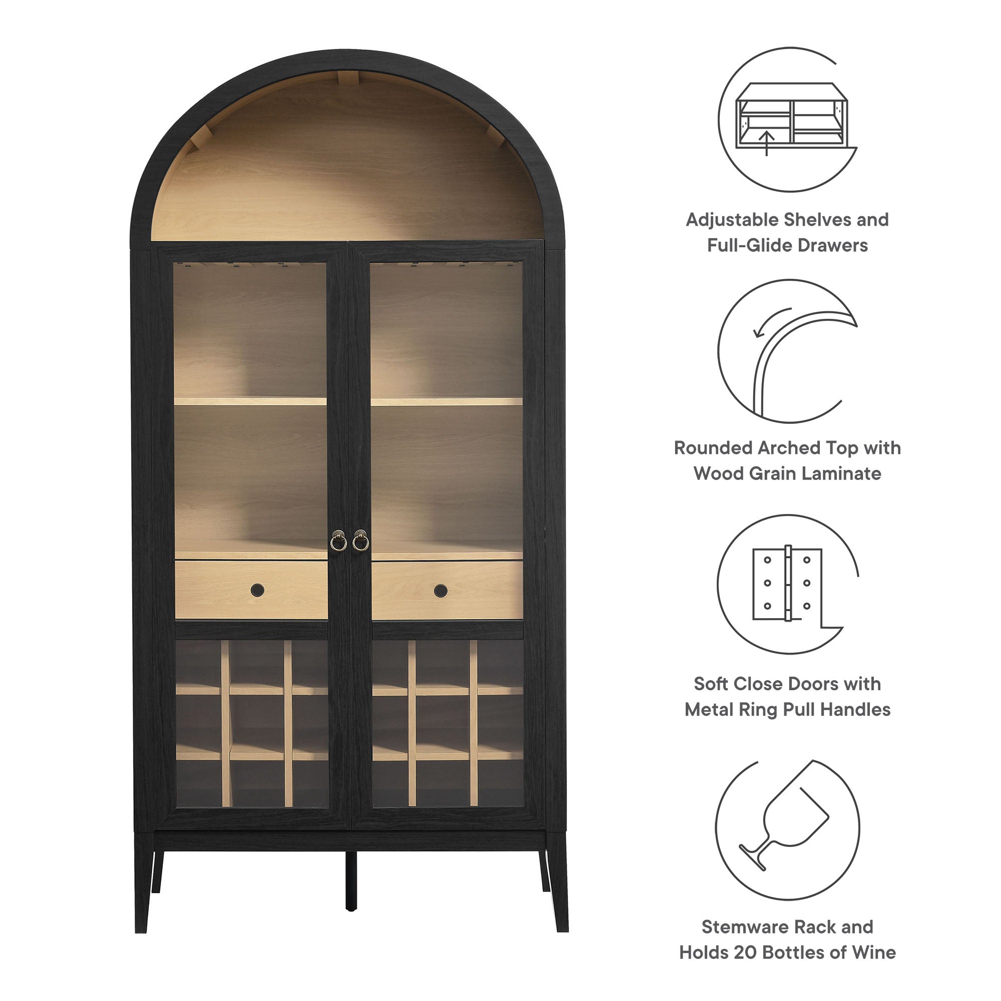 Modway Nolan Arched Bar Cabinet