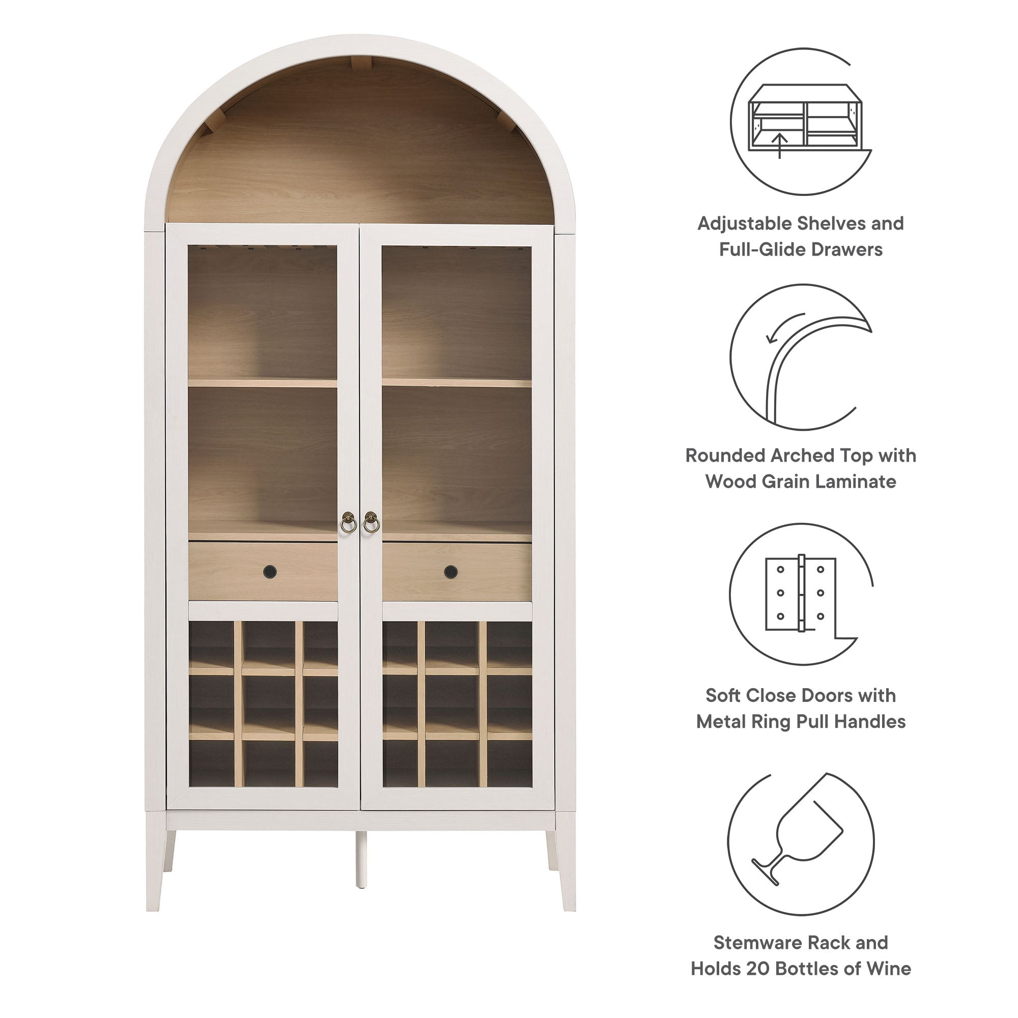 Modway Nolan Arched Bar Cabinet