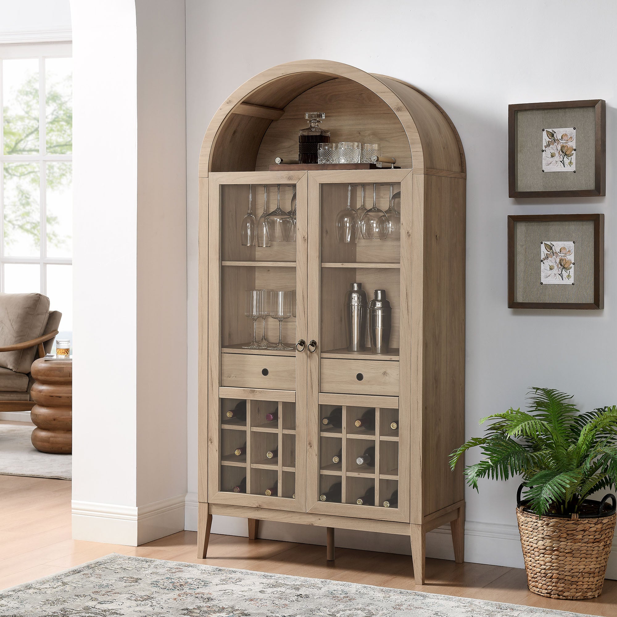 Modway Nolan Arched Bar Cabinet