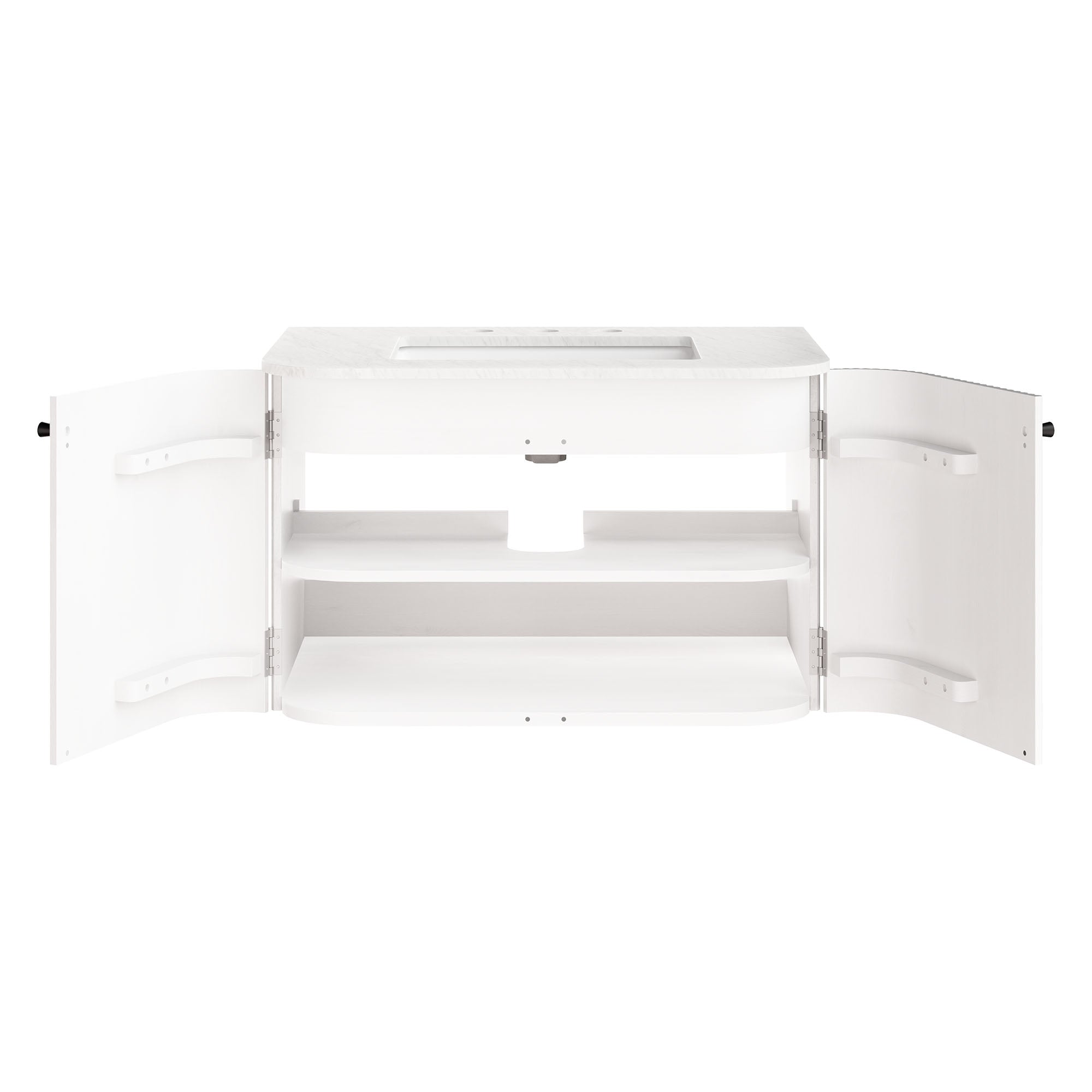 Modway Zia 30" Wall-Mount Bathroom Vanity with Marble Sink