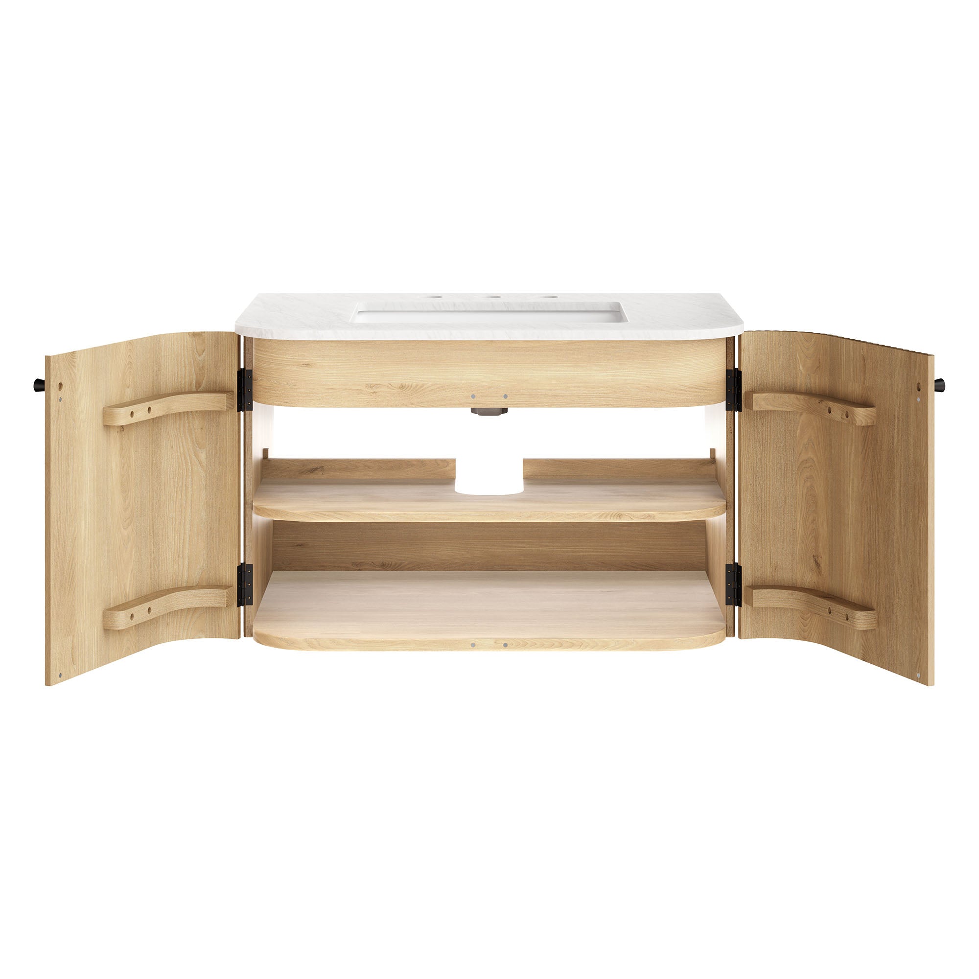 Modway Zia 30" Wall-Mount Bathroom Vanity with Marble Sink