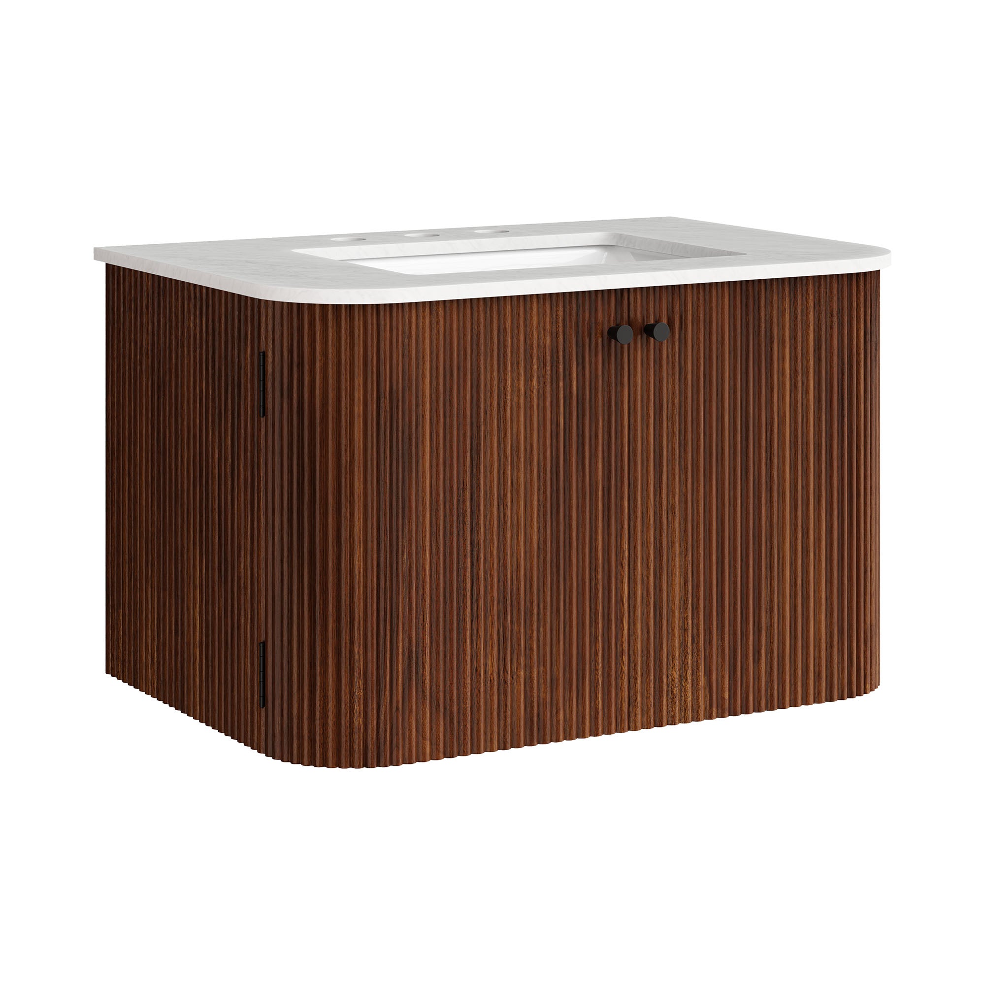 Modway Zia 30" Wall-Mount Bathroom Vanity with Marble Sink