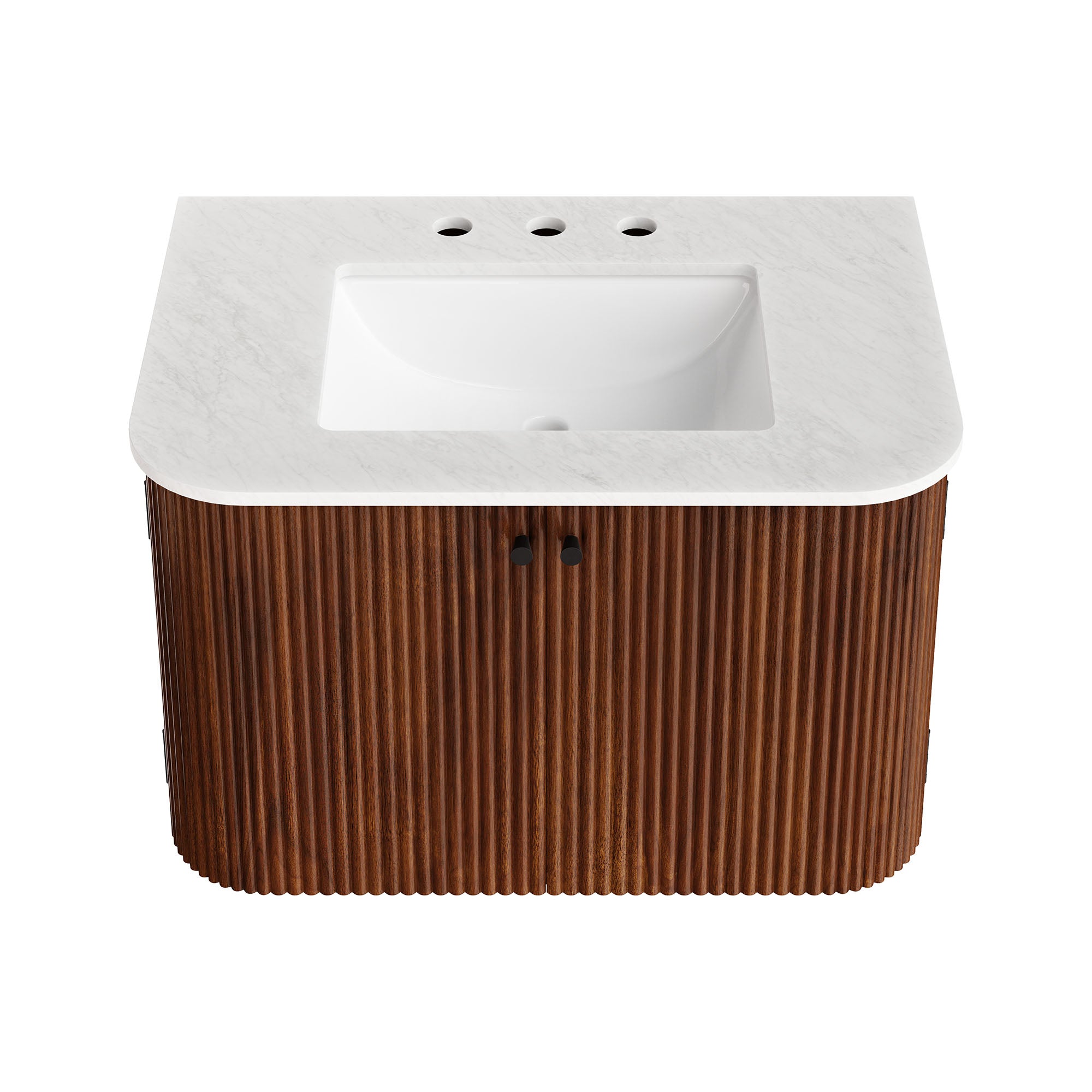 Modway Zia 30" Wall-Mount Bathroom Vanity with Marble Sink