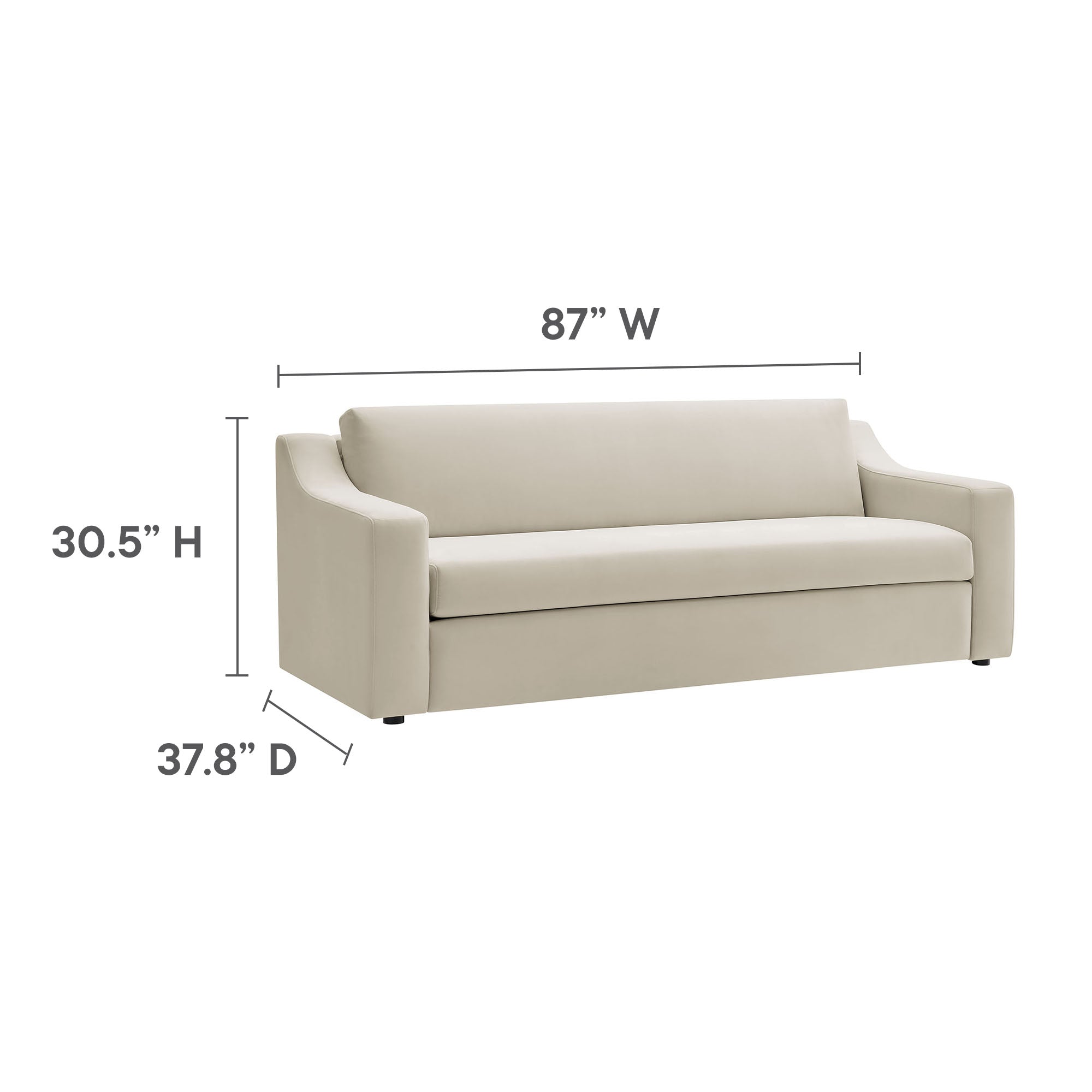 Modway Liora Performance Velvet Sofa