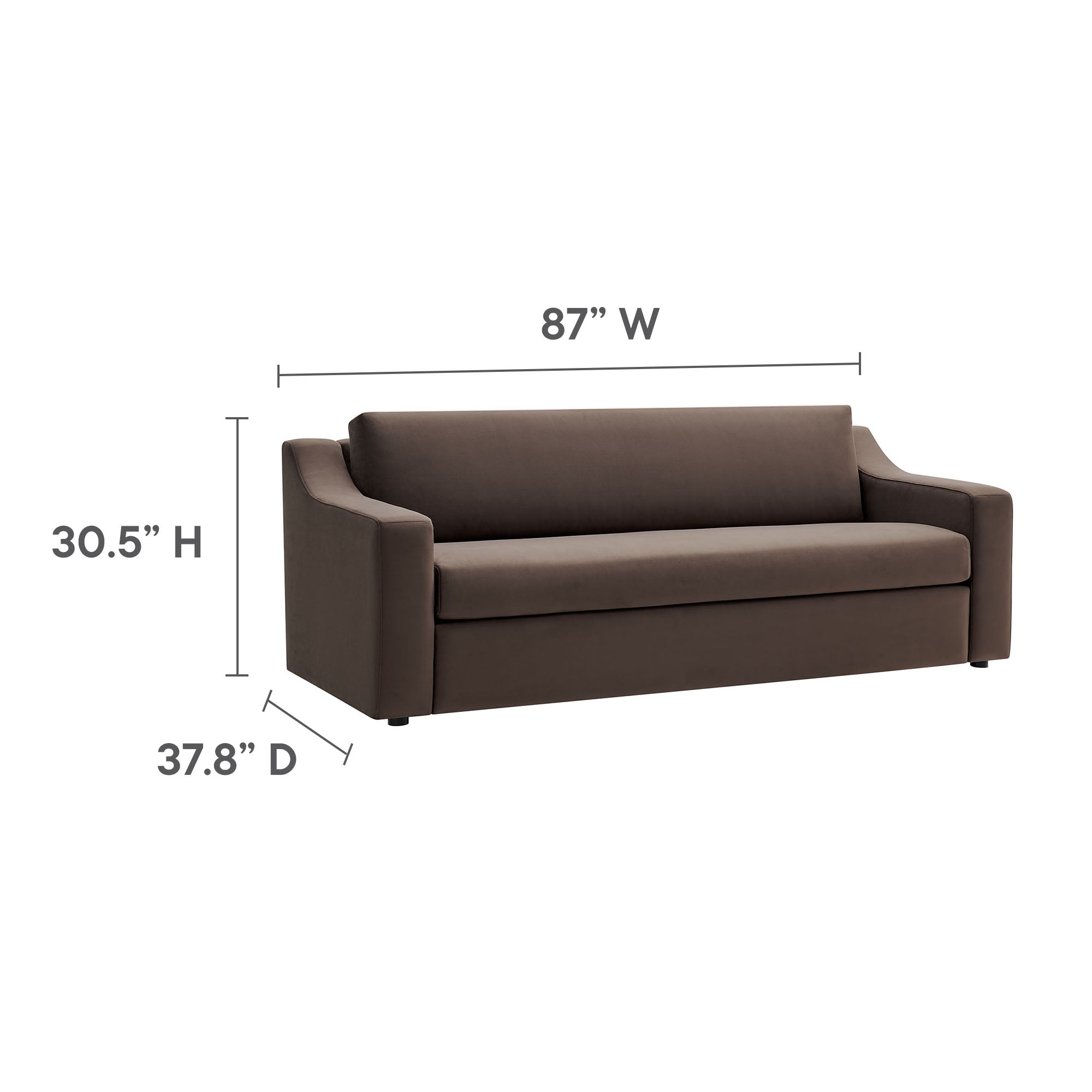 Modway Liora Performance Velvet Sofa
