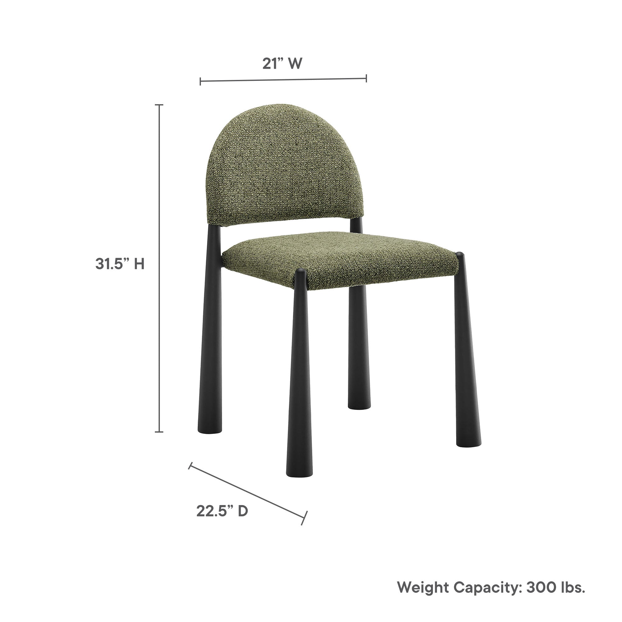 Modway Hayley Upholstered Fabric Dining Side Chair